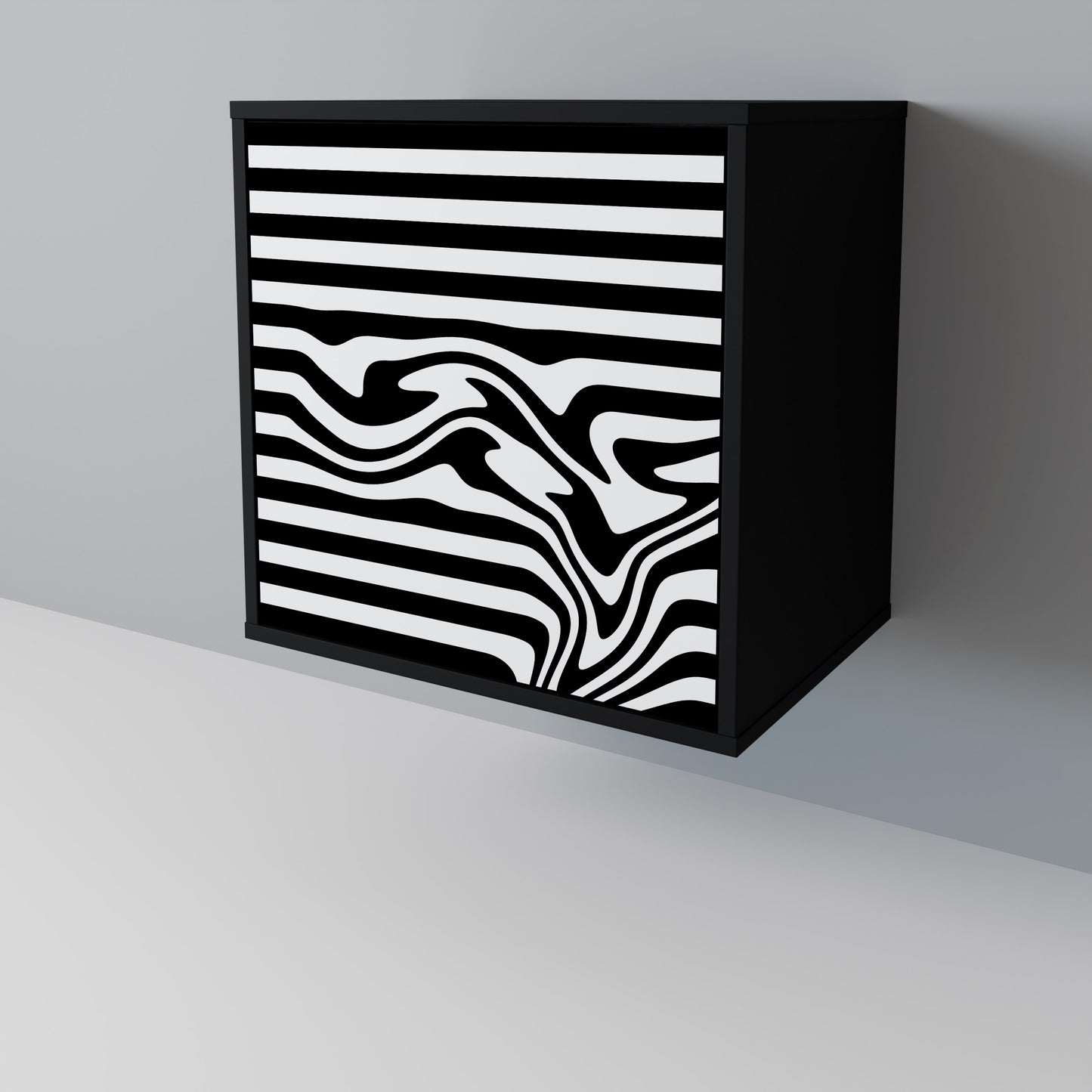 Credenza SPECTRA SHOWCASE a 1 anta con finitura nera