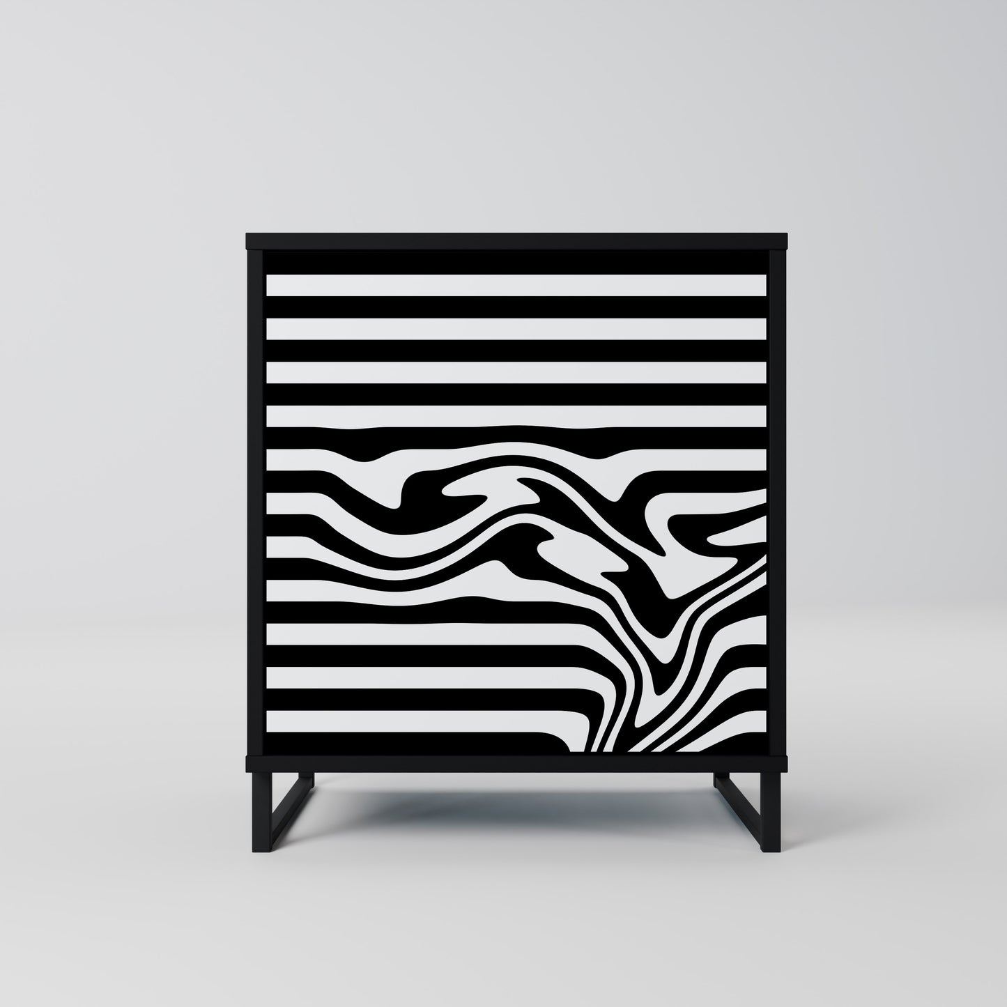 Credenza SPECTRA SHOWCASE a 1 anta con finitura nera