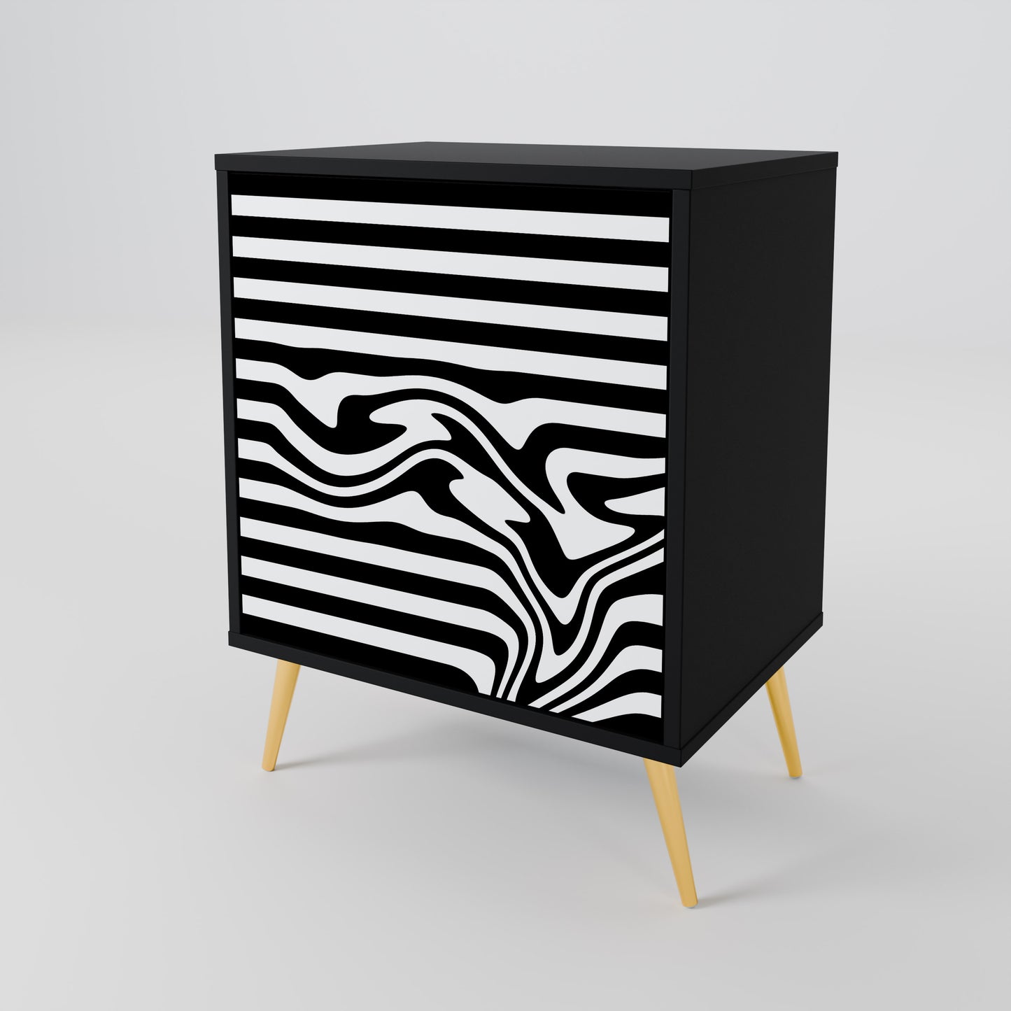 Credenza SPECTRA SHOWCASE a 1 anta con finitura nera