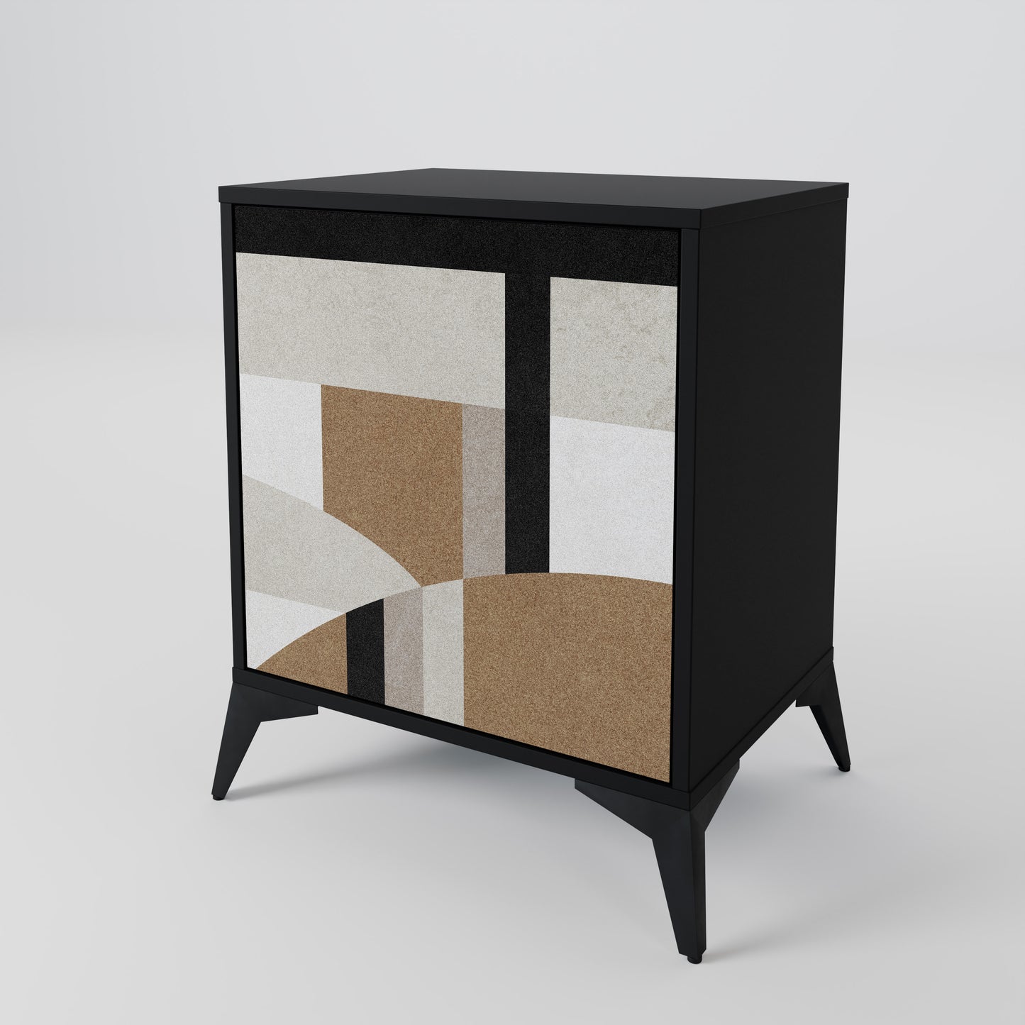 Credenza DELICATE MEMENTO a 1 anta con finitura nera