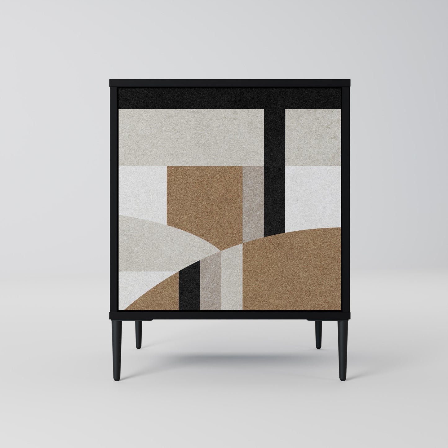 Credenza DELICATE MEMENTO a 1 anta con finitura nera