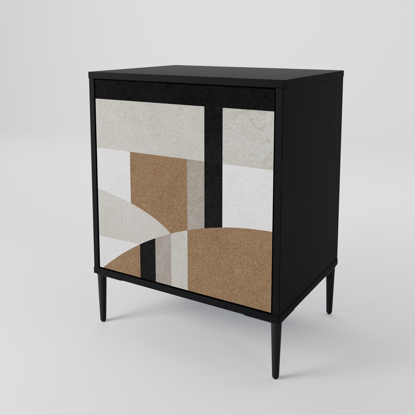 Credenza DELICATE MEMENTO a 1 anta con finitura nera