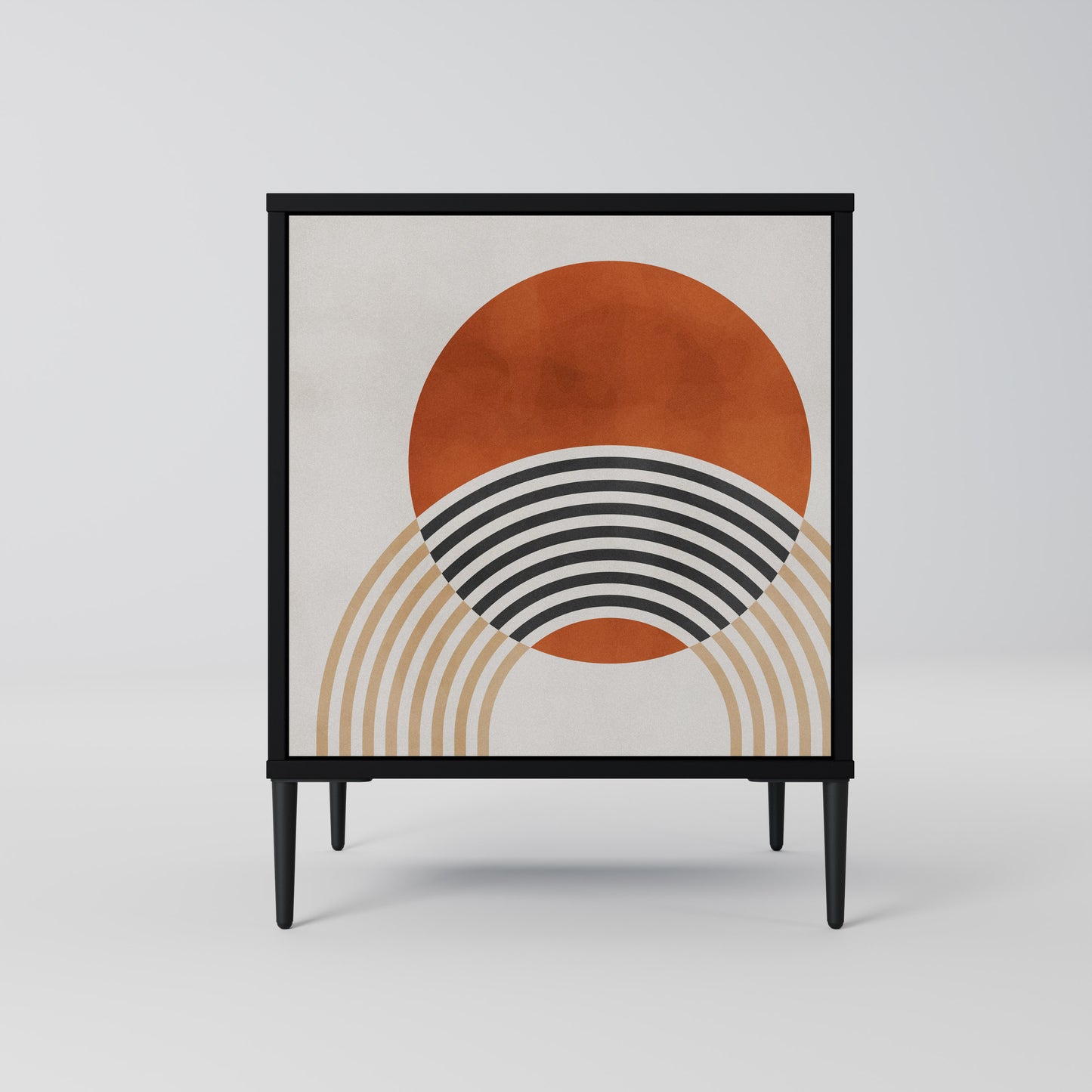 SPACE AROUND Credenza a 1 anta con finitura nera