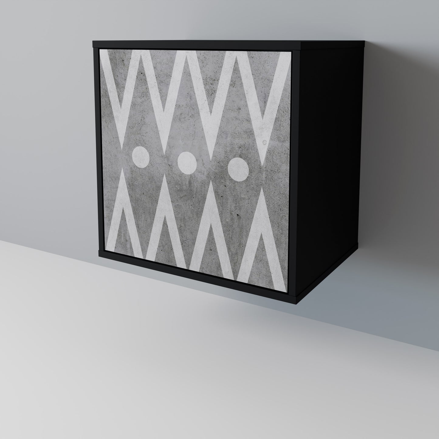 Credenza SHARP EDGES a 1 anta con finitura nera