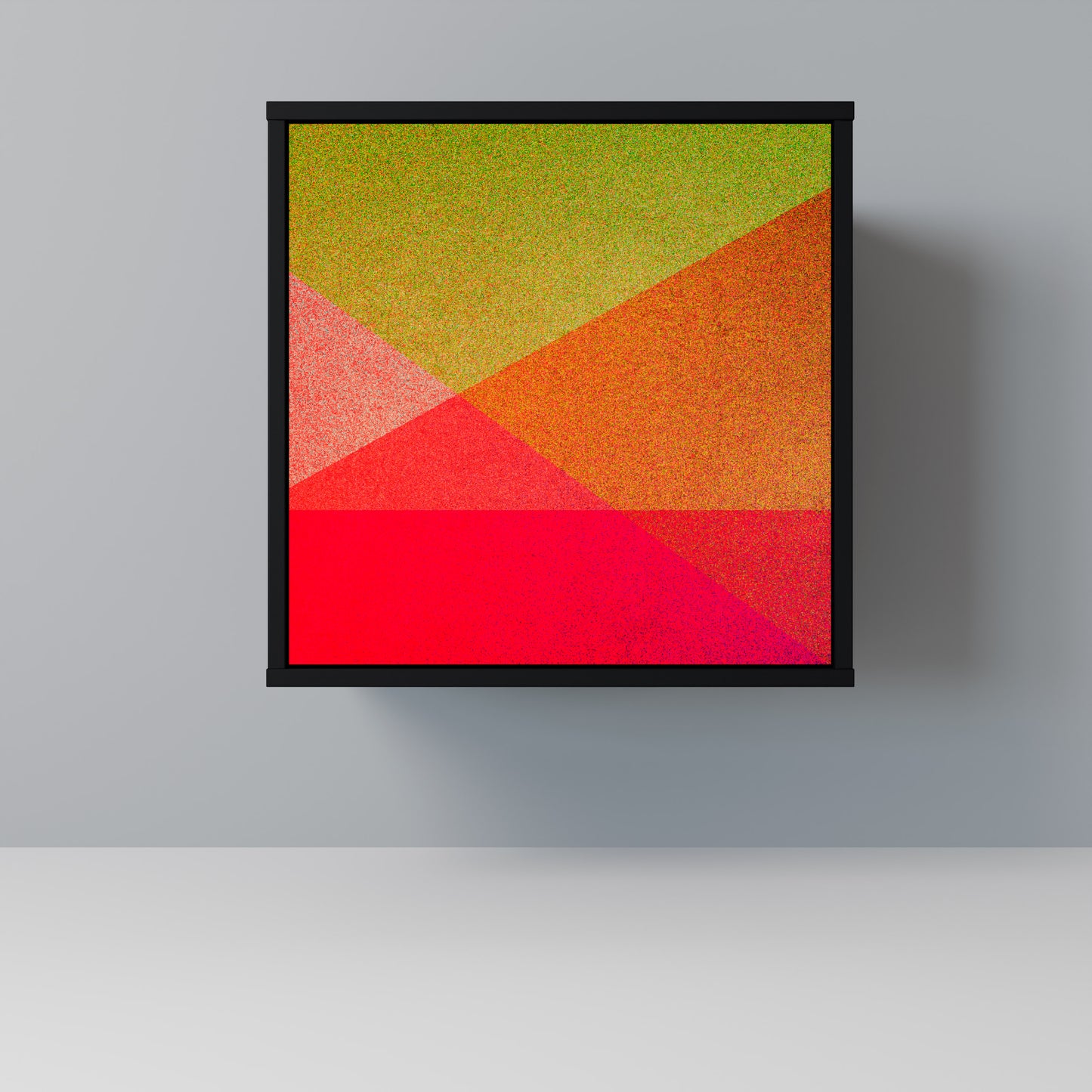 Credenza VIVID GEOMETRY a 1 anta con finitura nera