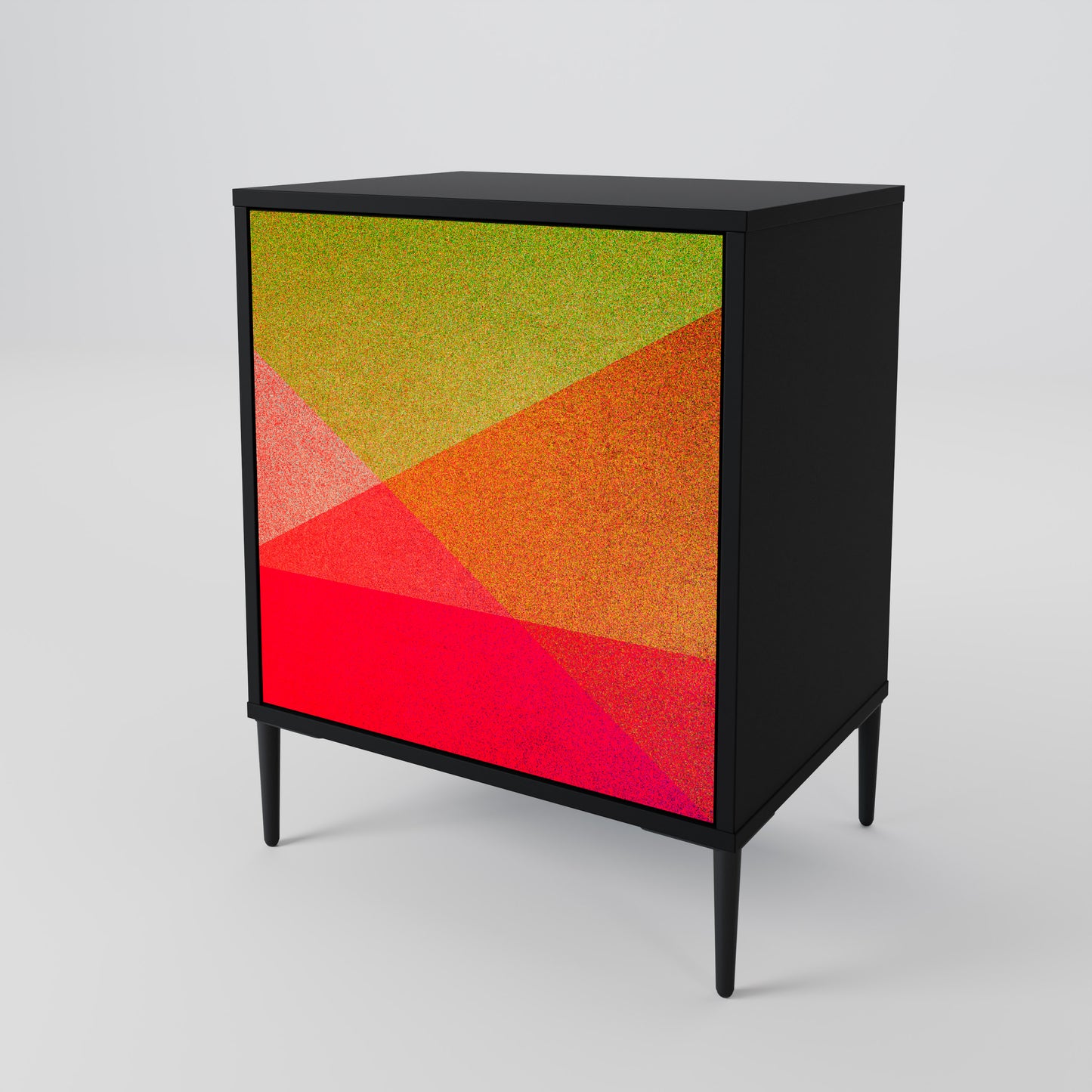 Credenza VIVID GEOMETRY a 1 anta con finitura nera