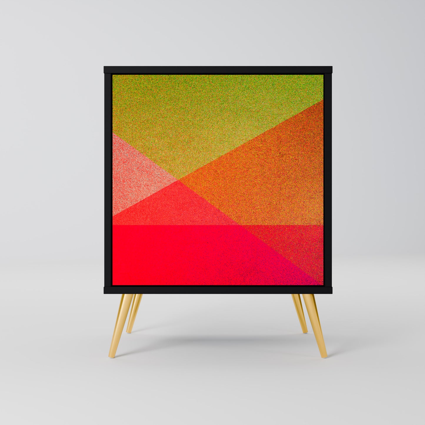 Credenza VIVID GEOMETRY a 1 anta con finitura nera