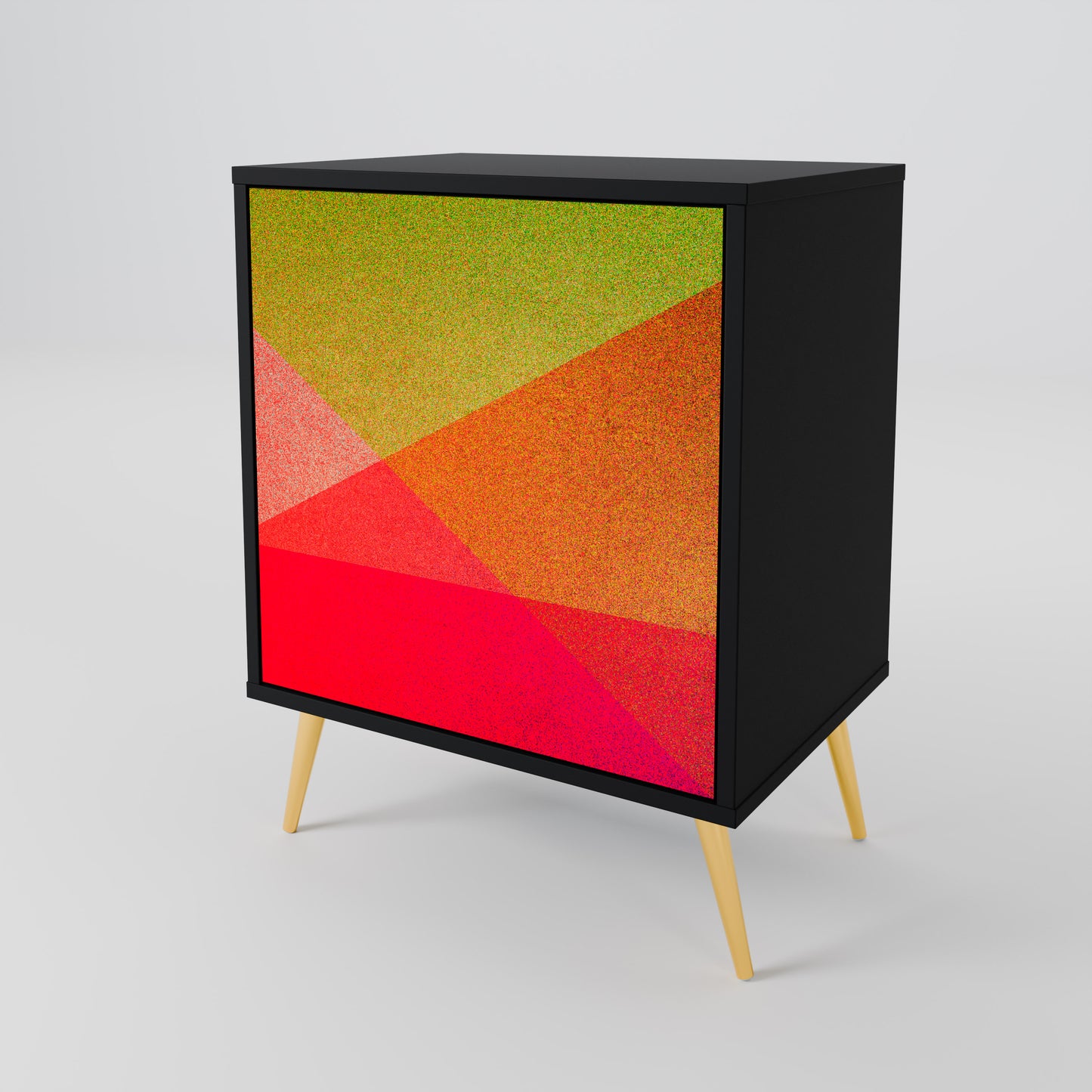 Credenza VIVID GEOMETRY a 1 anta con finitura nera