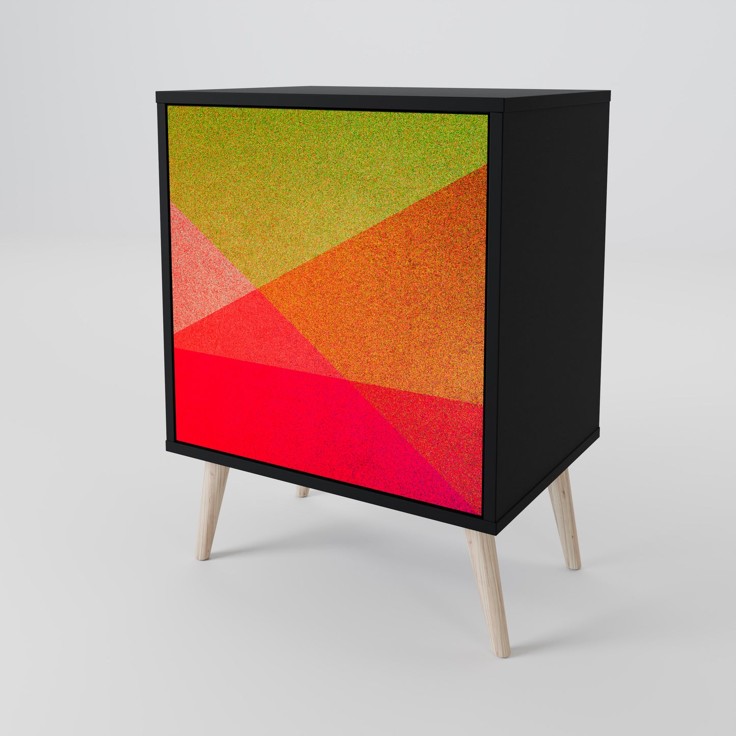 Credenza VIVID GEOMETRY a 1 anta con finitura nera