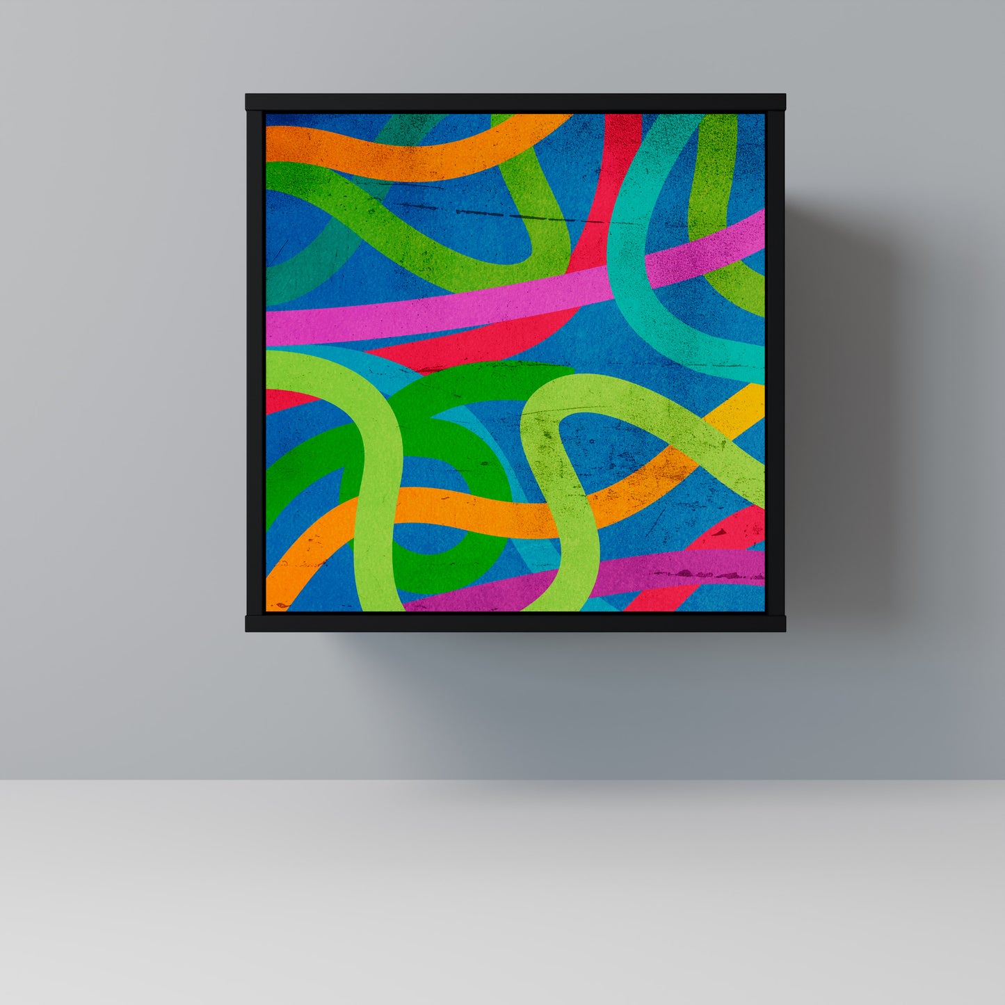 STREAMER TANGLE 1-Door Sideboard in Black Finish