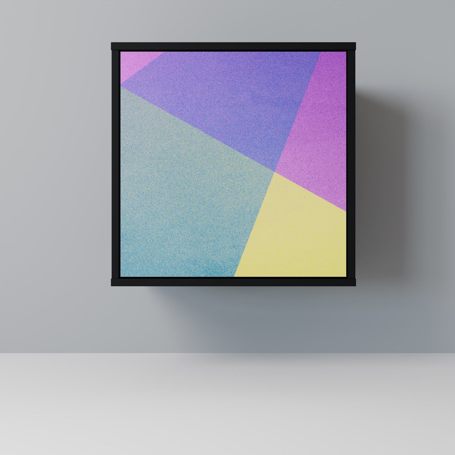 Credenza BRIGHT GEOMETRY a 1 anta con finitura nera