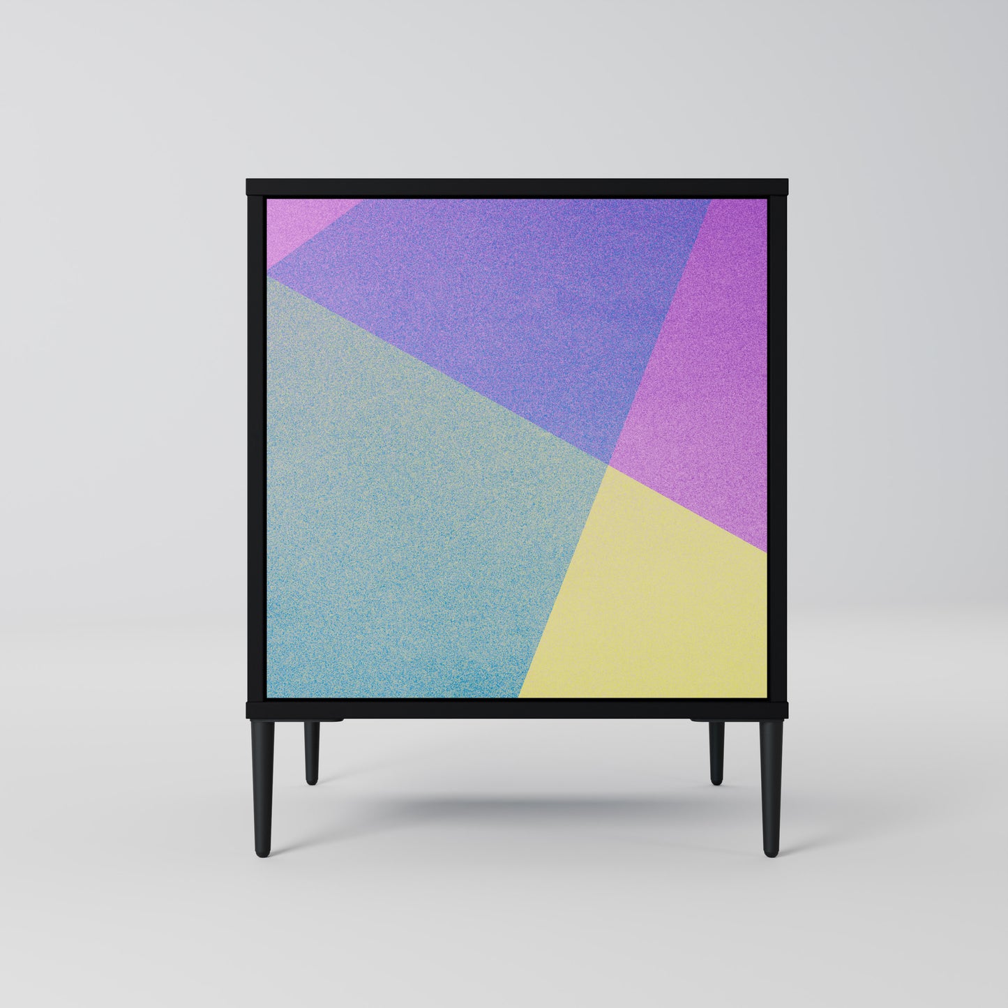 Credenza BRIGHT GEOMETRY a 1 anta con finitura nera