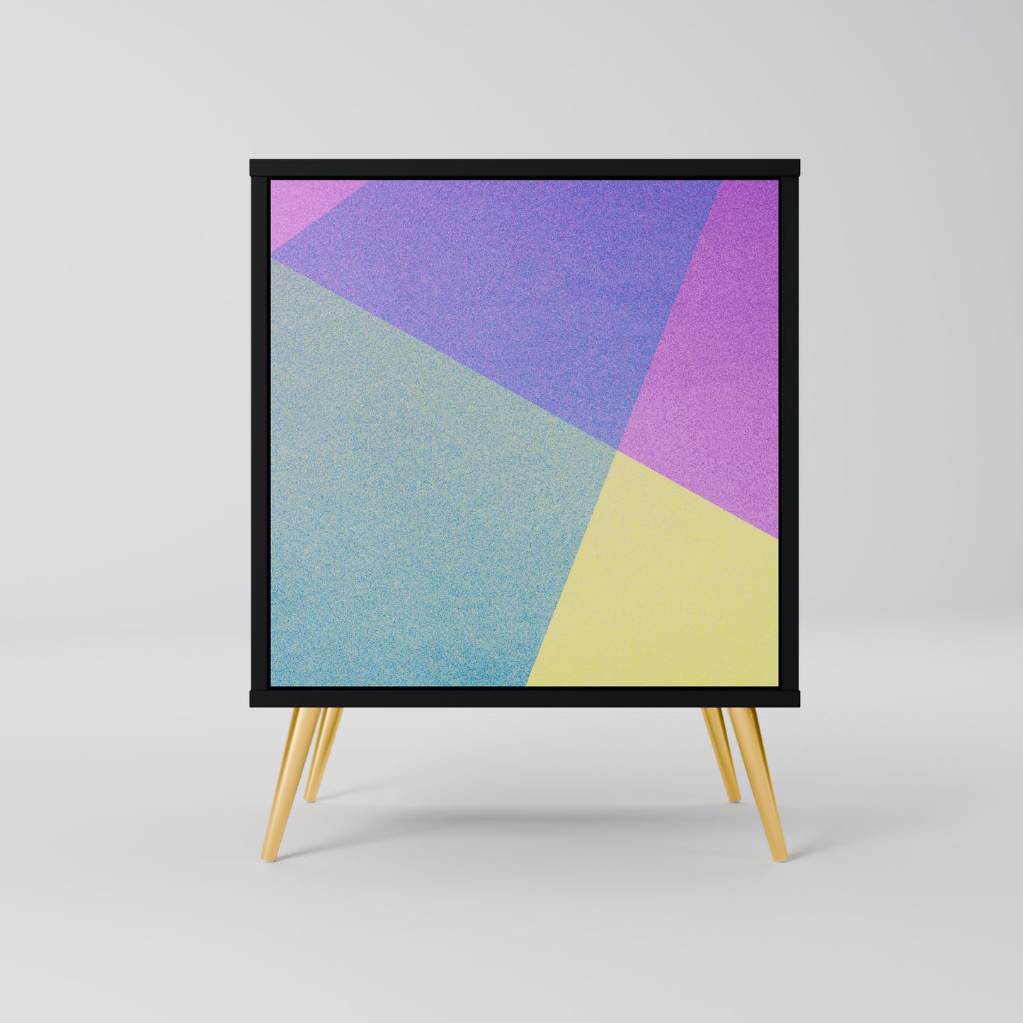 Credenza BRIGHT GEOMETRY a 1 anta con finitura nera