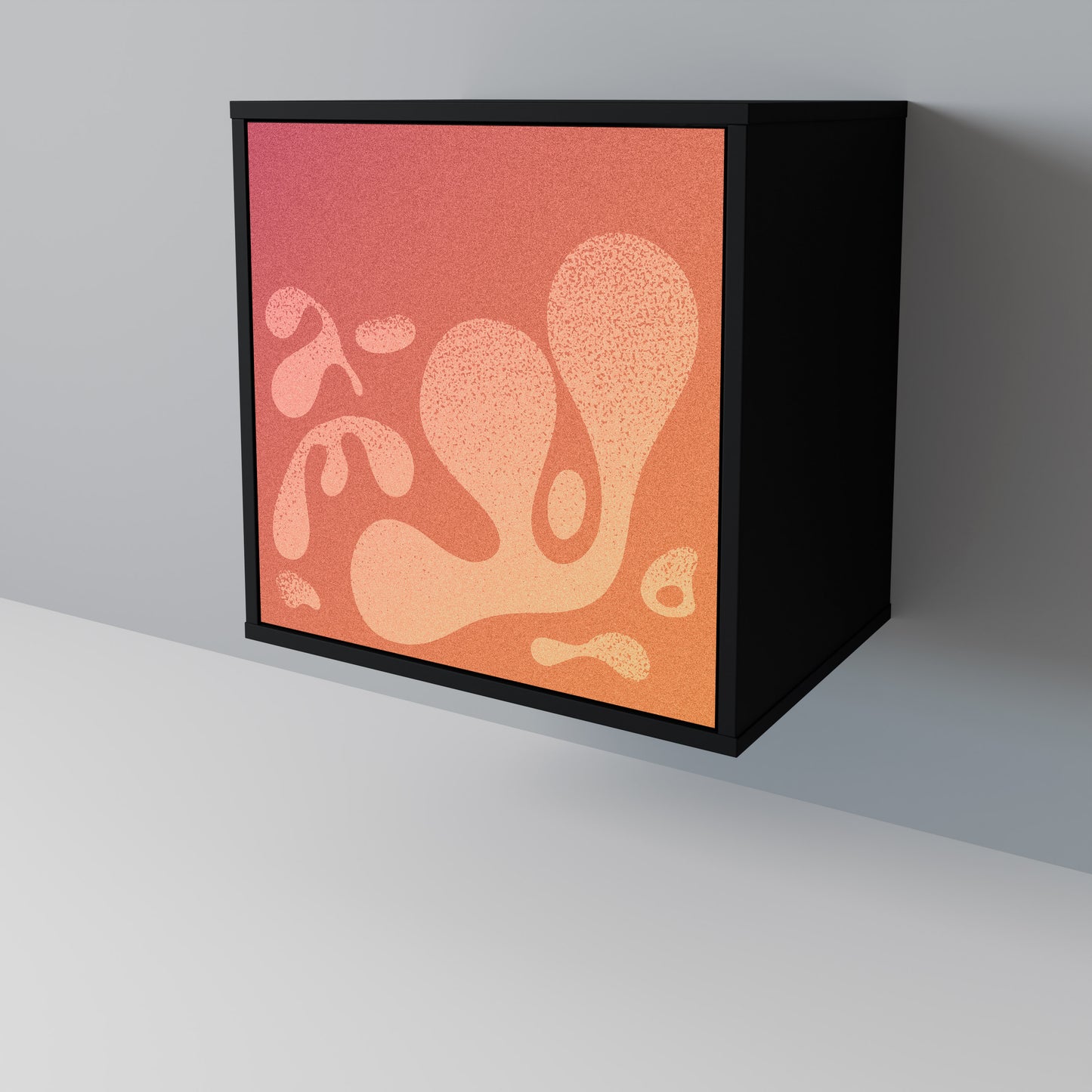 Credenza IRREGULAR PINK a 1 anta con finitura nera