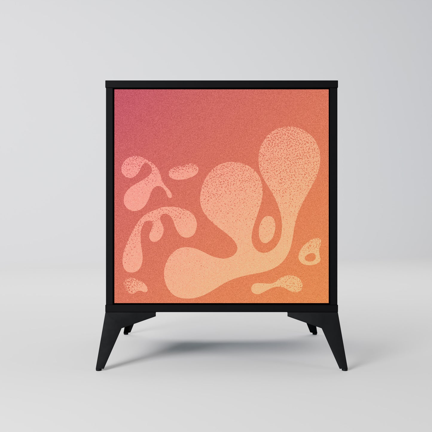 Credenza IRREGULAR PINK a 1 anta con finitura nera