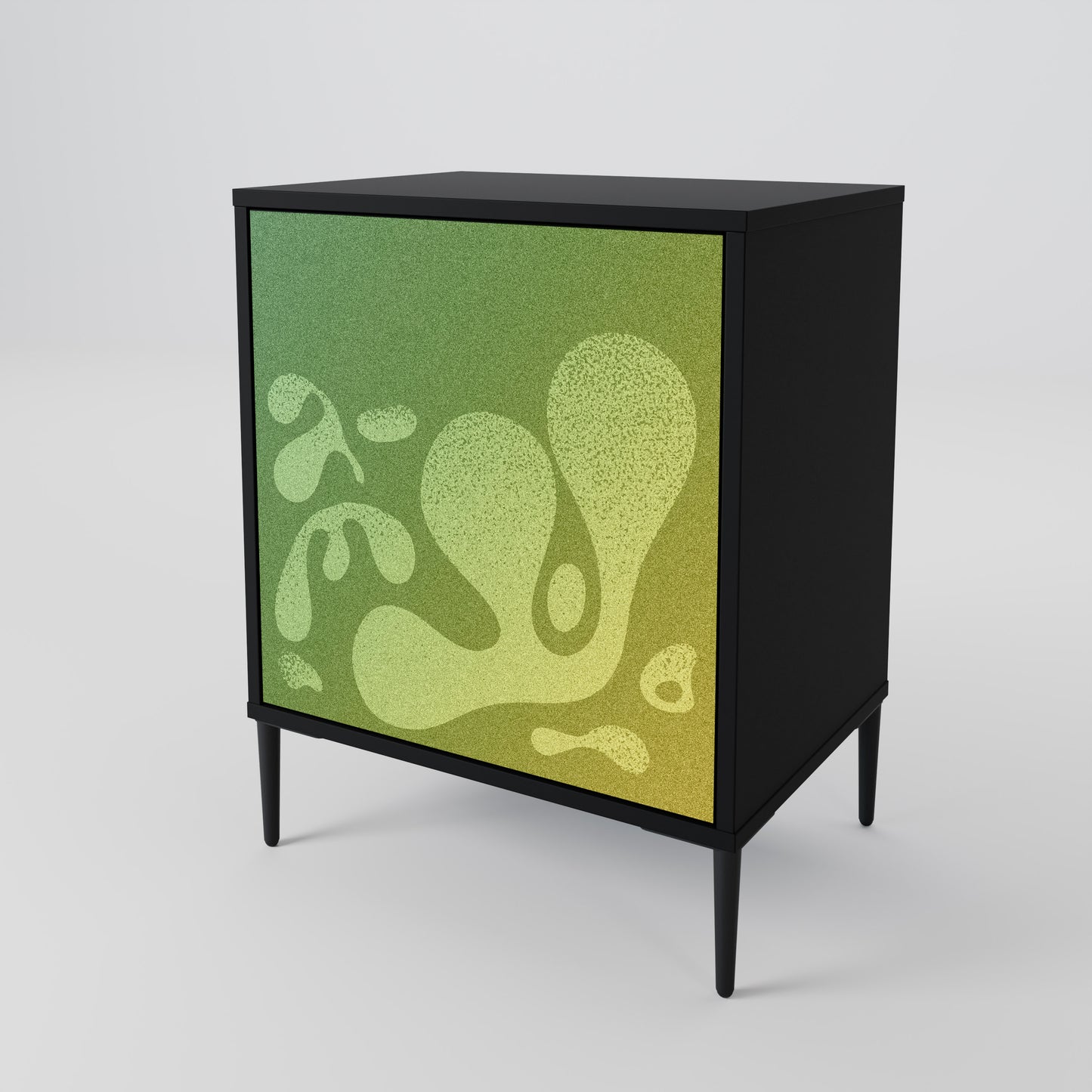 Credenza IRREGULAR BLUE a 1 anta con finitura nera