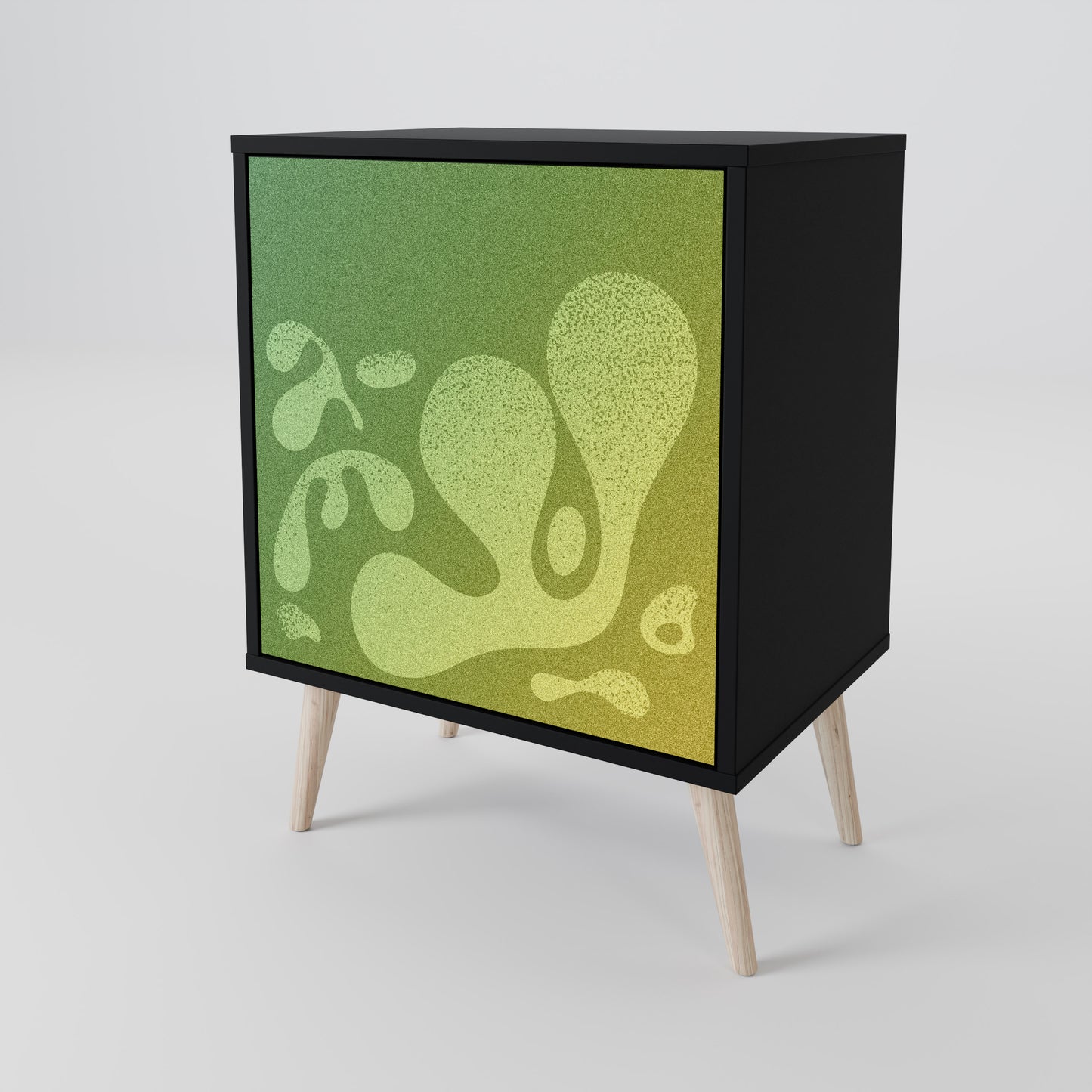 Credenza IRREGULAR BLUE a 1 anta con finitura nera