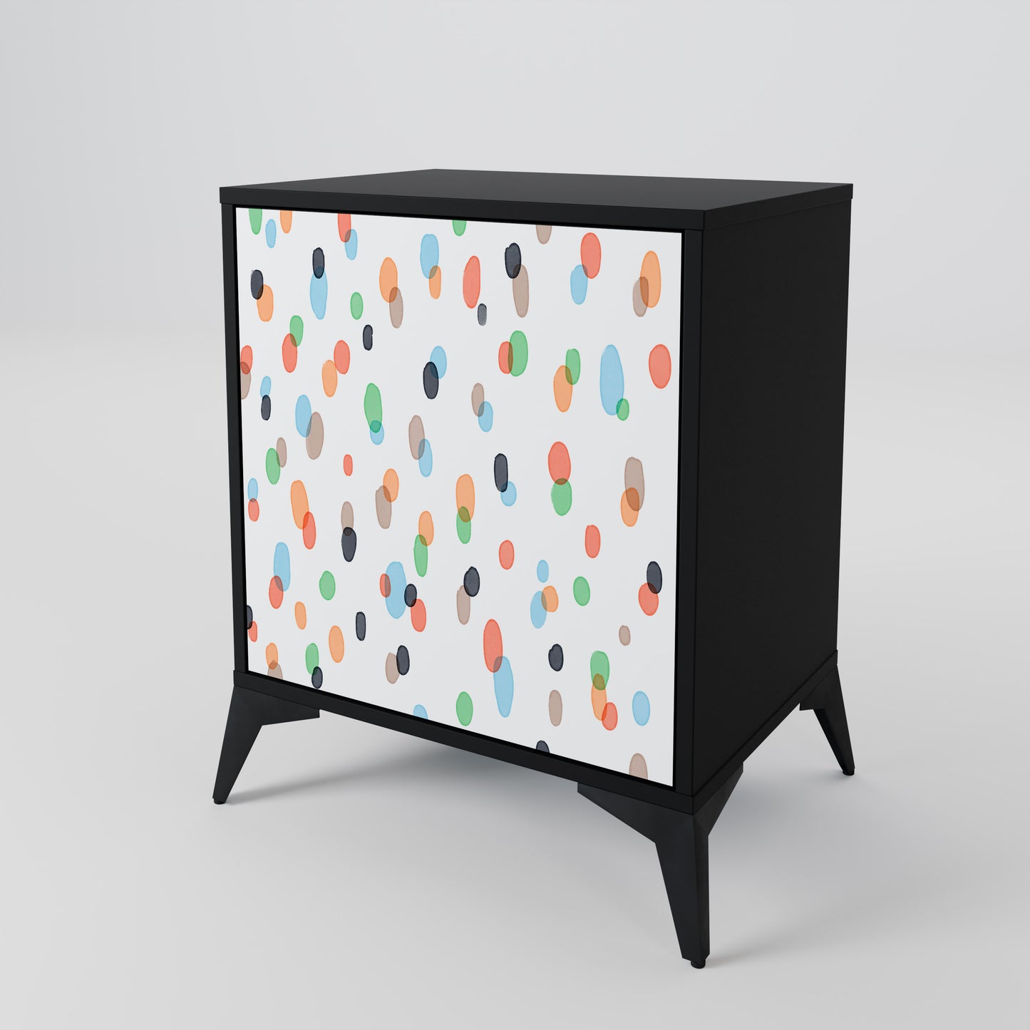 Credenza ENERGETIC SPOT a 1 anta con finitura nera