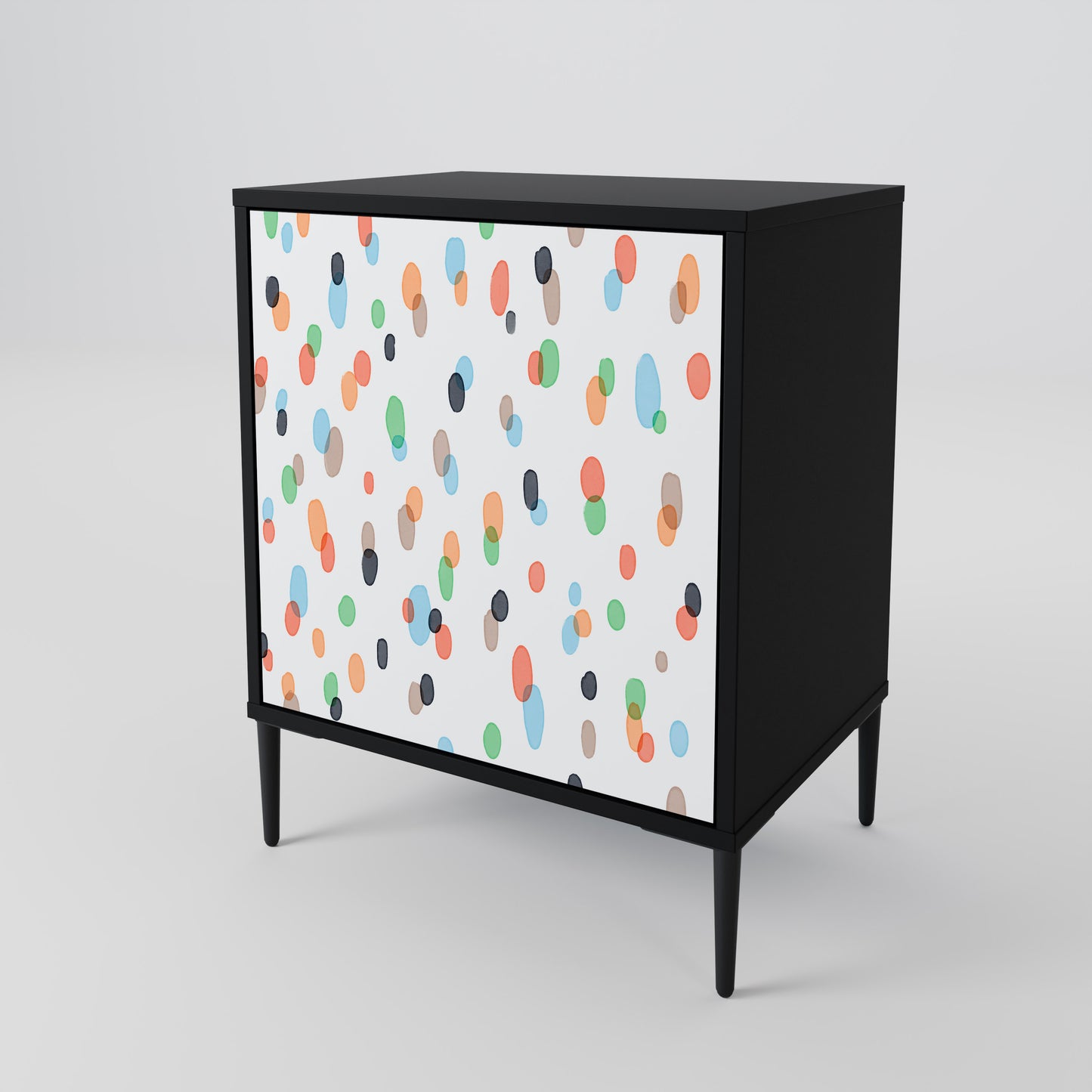 Credenza ENERGETIC SPOT a 1 anta con finitura nera