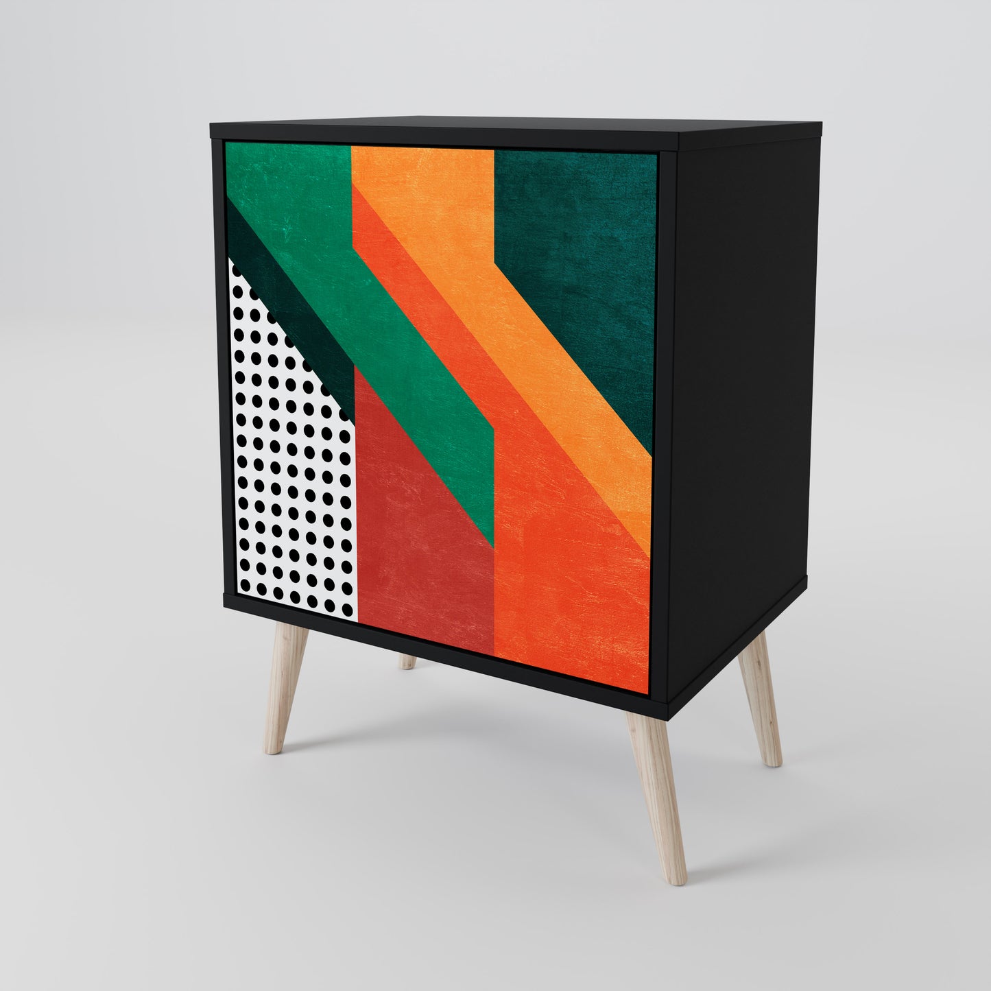 Credenza MAKESHIFT ARTISTRY a 1 anta con finitura nera