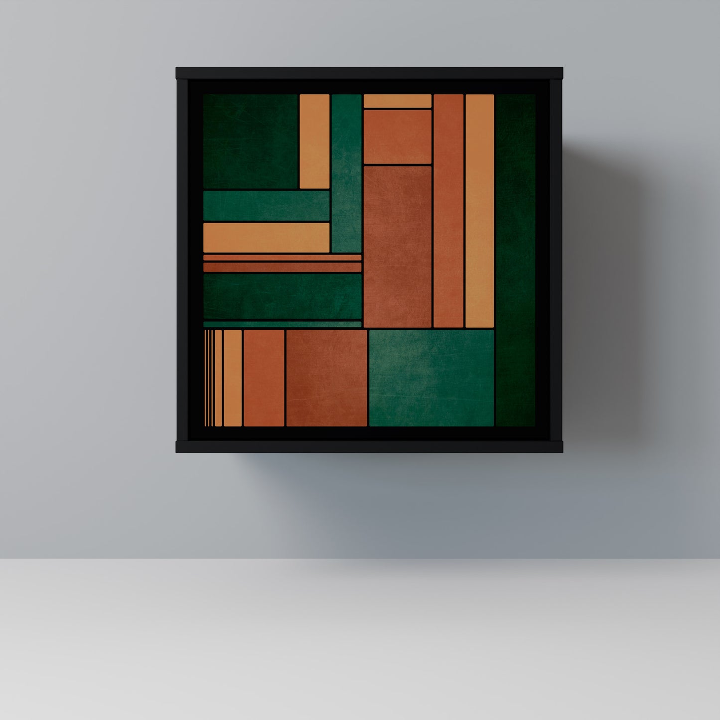 Credenza EARTHY FIGURES a 1 anta con finitura nera