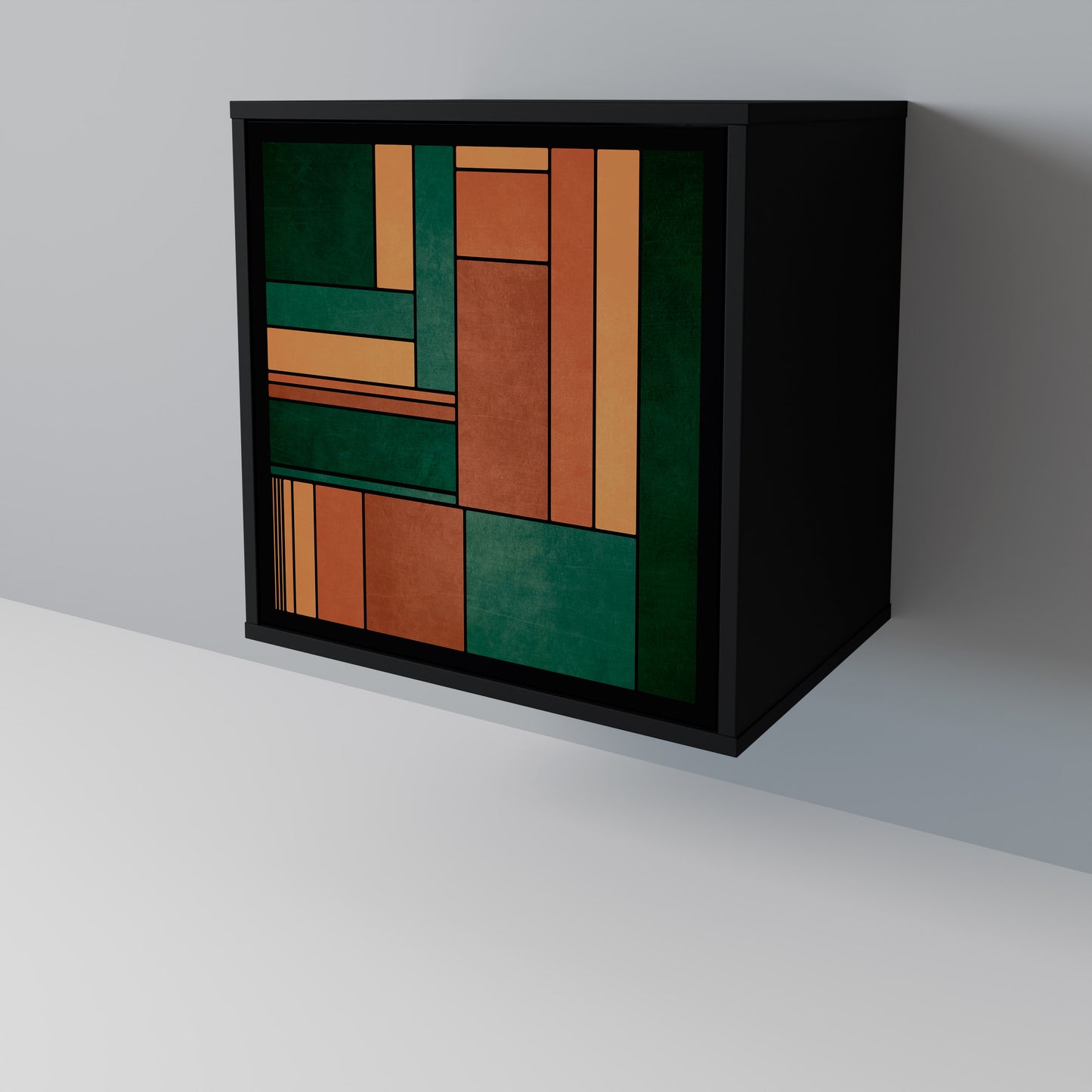 Credenza EARTHY FIGURES a 1 anta con finitura nera