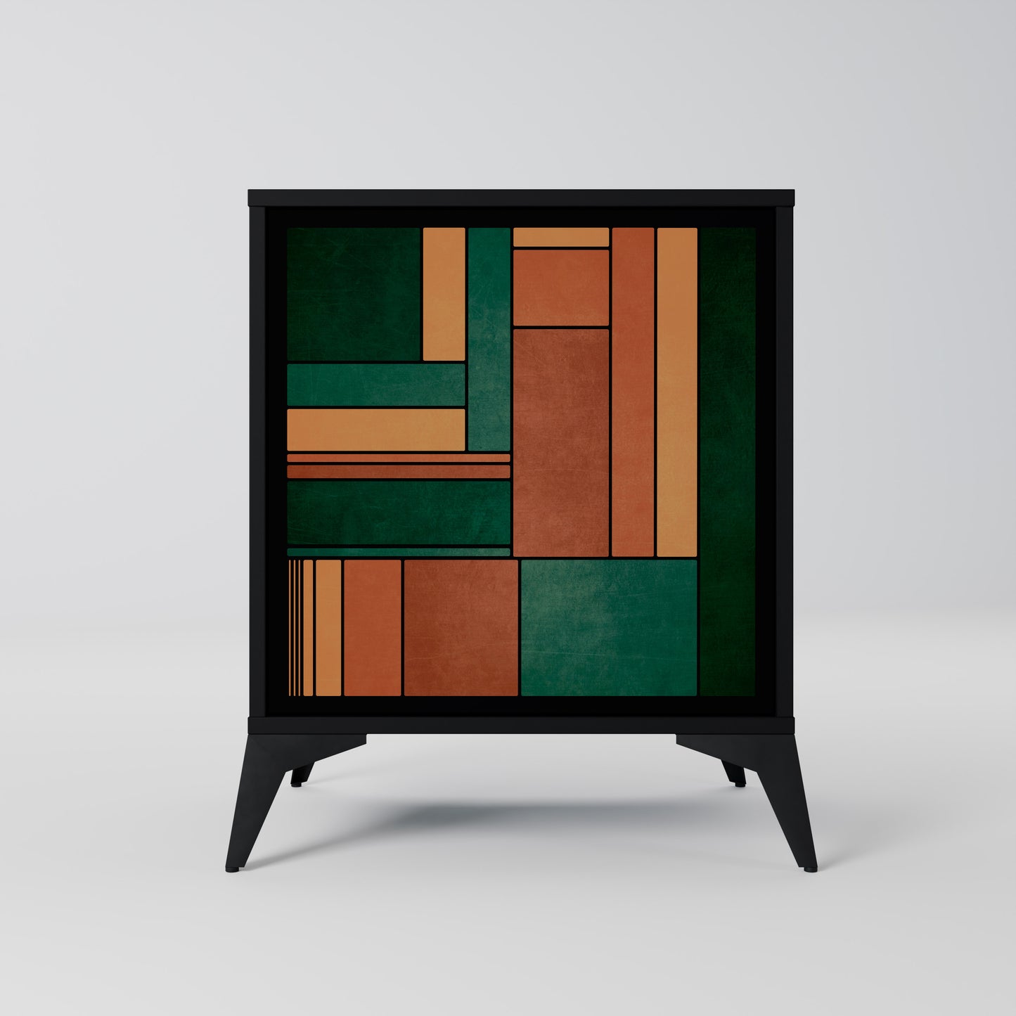 Credenza EARTHY FIGURES a 1 anta con finitura nera