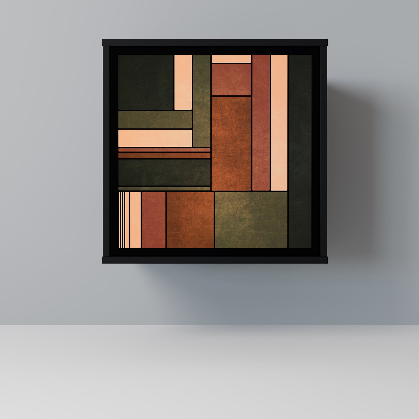 FIGURES OF NATURE Credenza a 1 anta con finitura nera