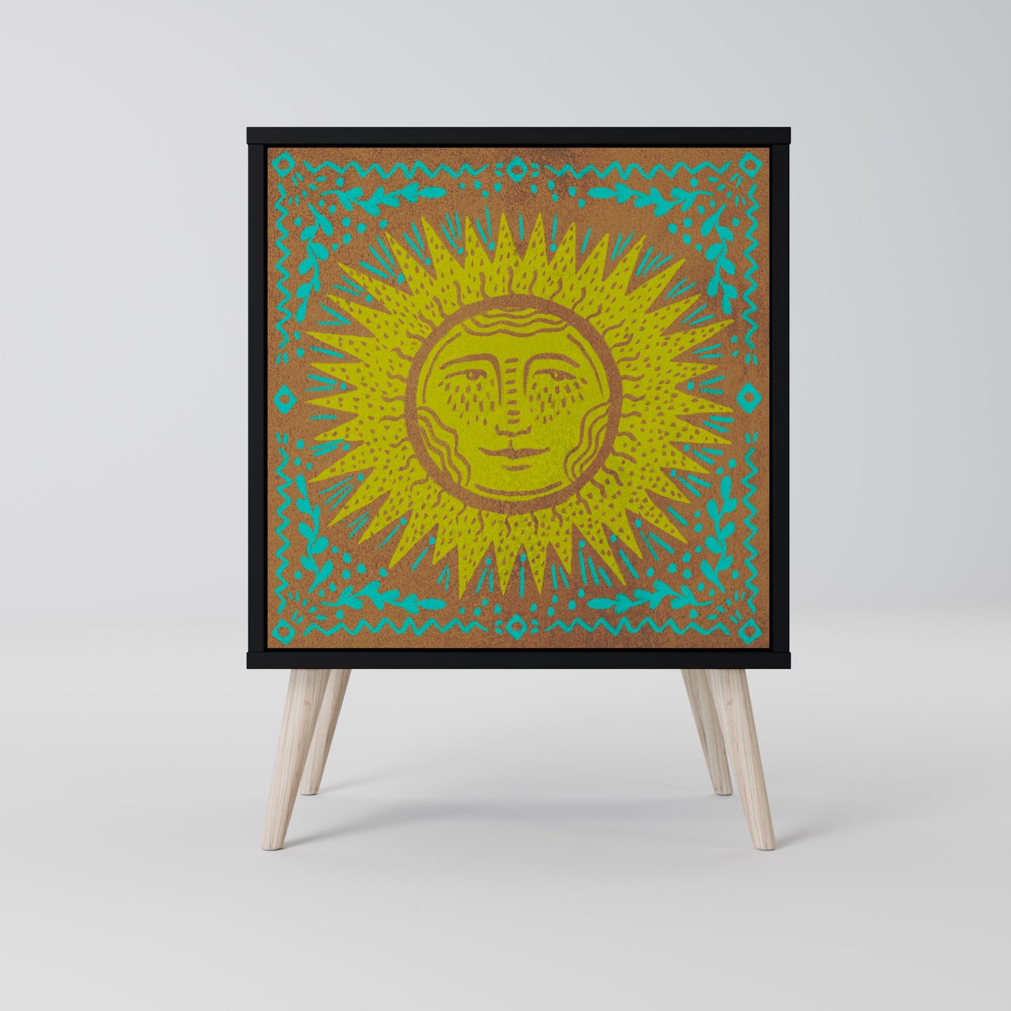 Credenza SUNSHINE EULOGY a 1 anta con finitura nera