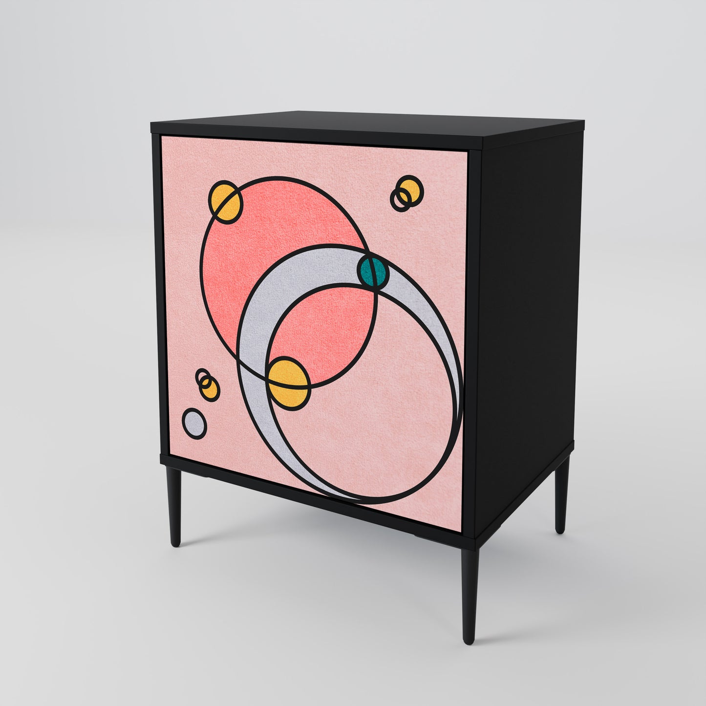 Credenza GOSSAMER ECHOES a 1 anta con finitura nera