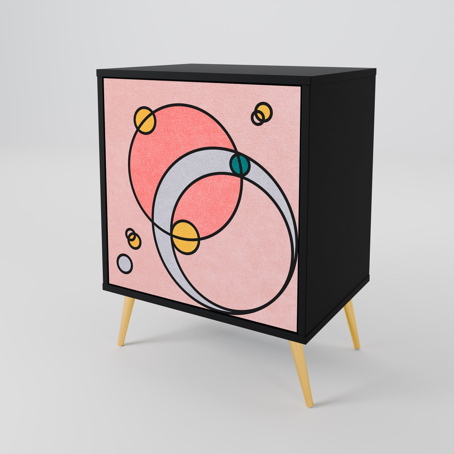 Credenza GOSSAMER ECHOES a 1 anta con finitura nera