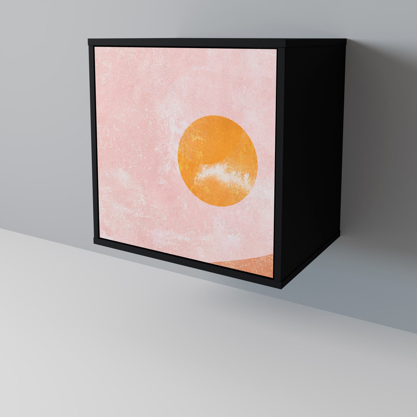 Credenza LUMINOUS SUNLIGHT a 1 anta con finitura nera