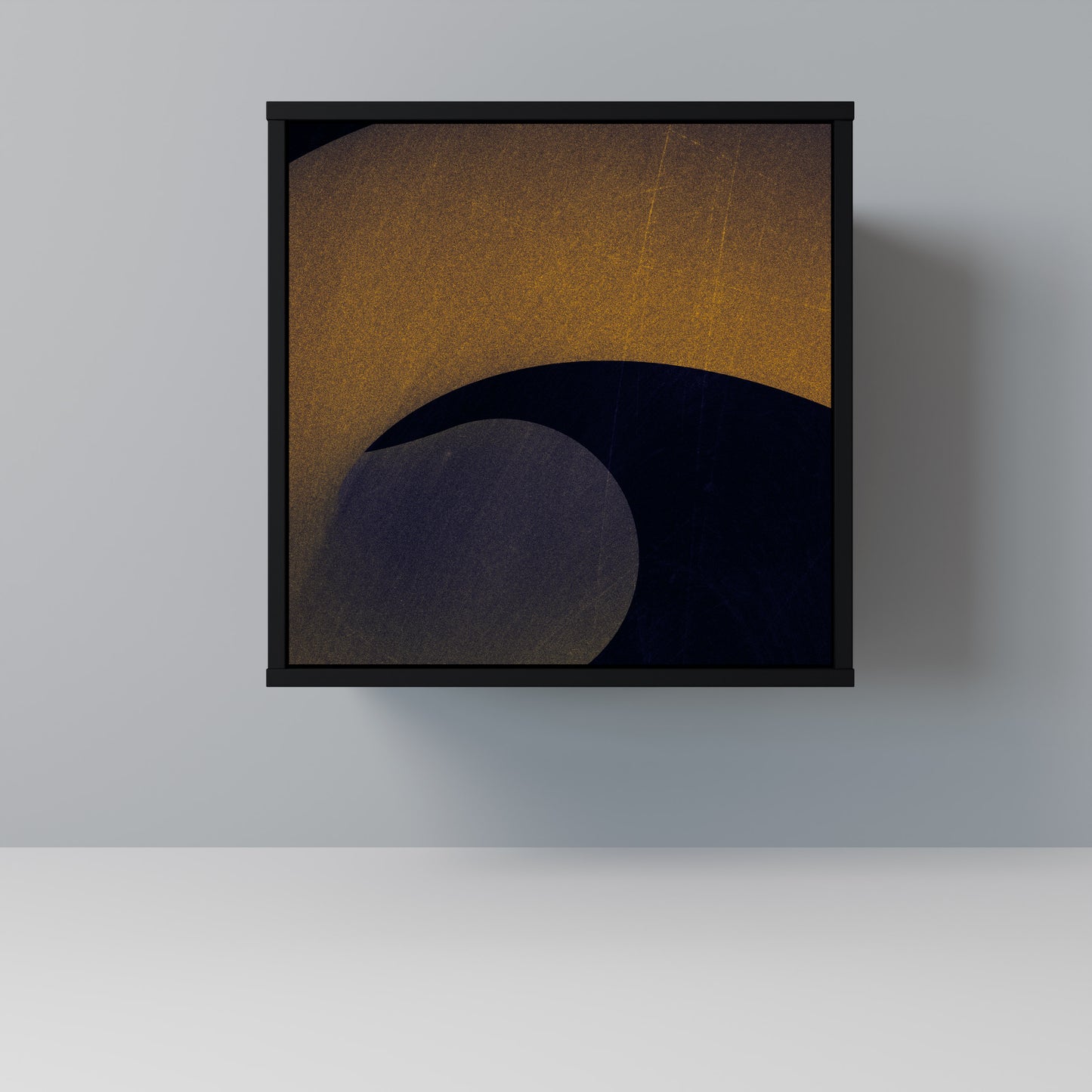 HOLLOW TIME 1-Door Sideboard in Black Finish