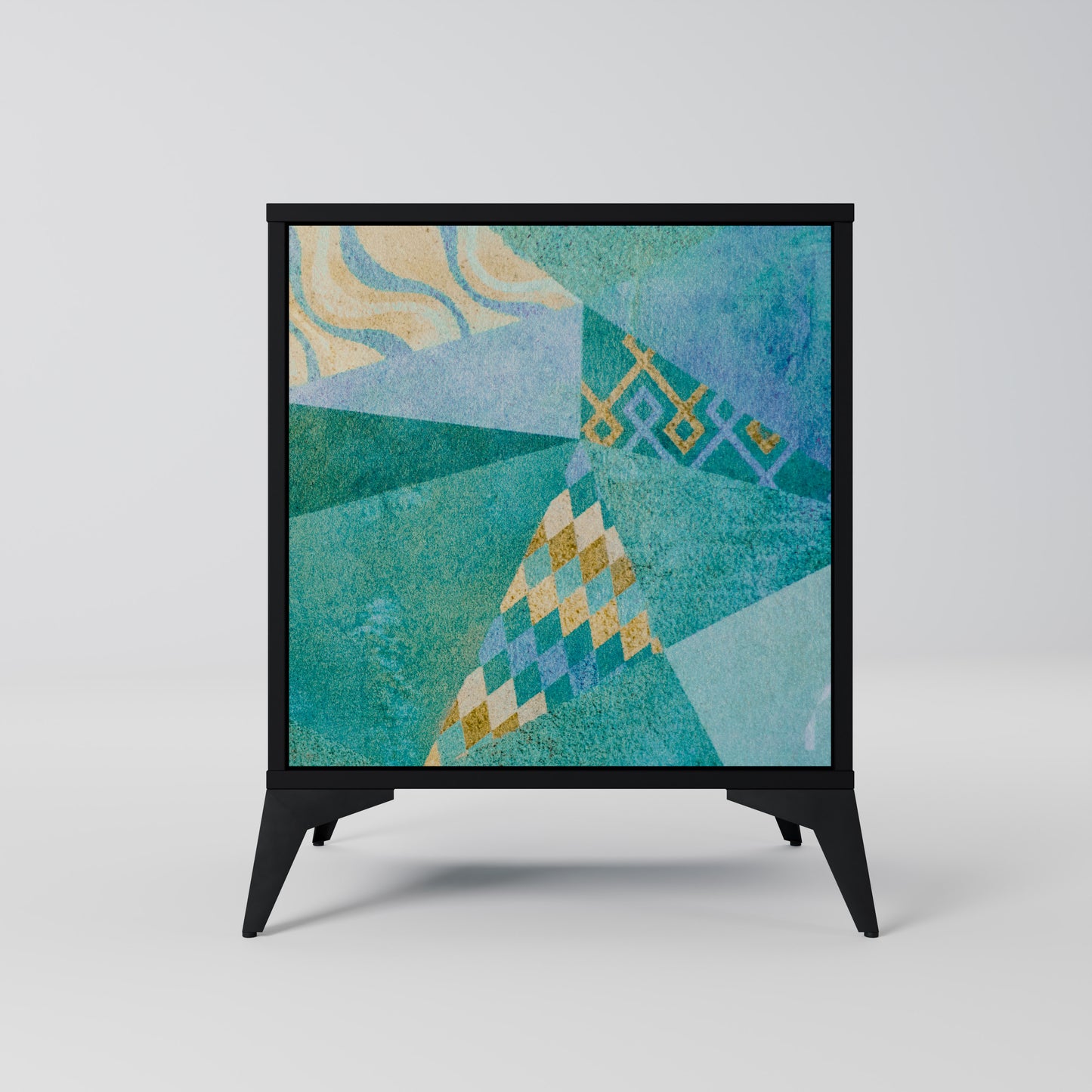 SPECTRUM SPLENDOR 1-Door Sideboard in Black Finish