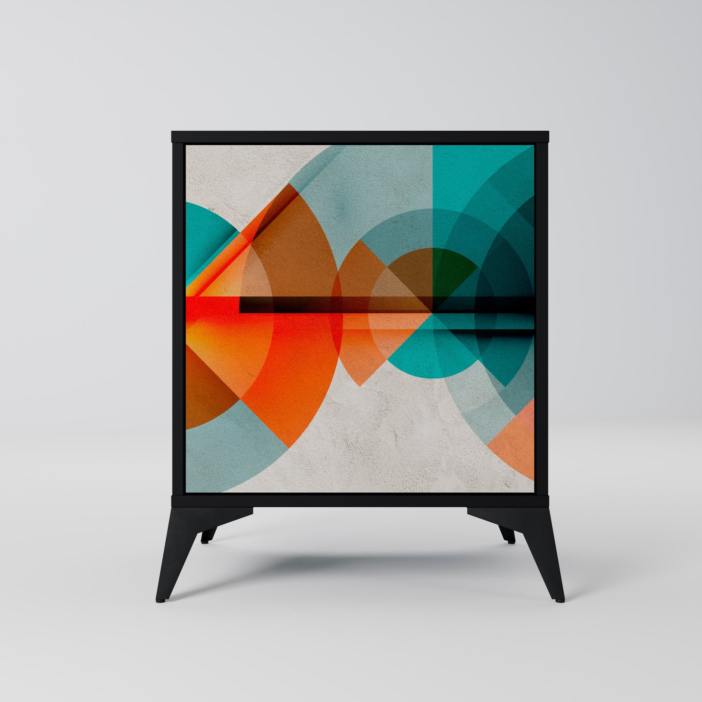 Credenza CIRCULAR RHAPSODY a 1 anta con finitura nera