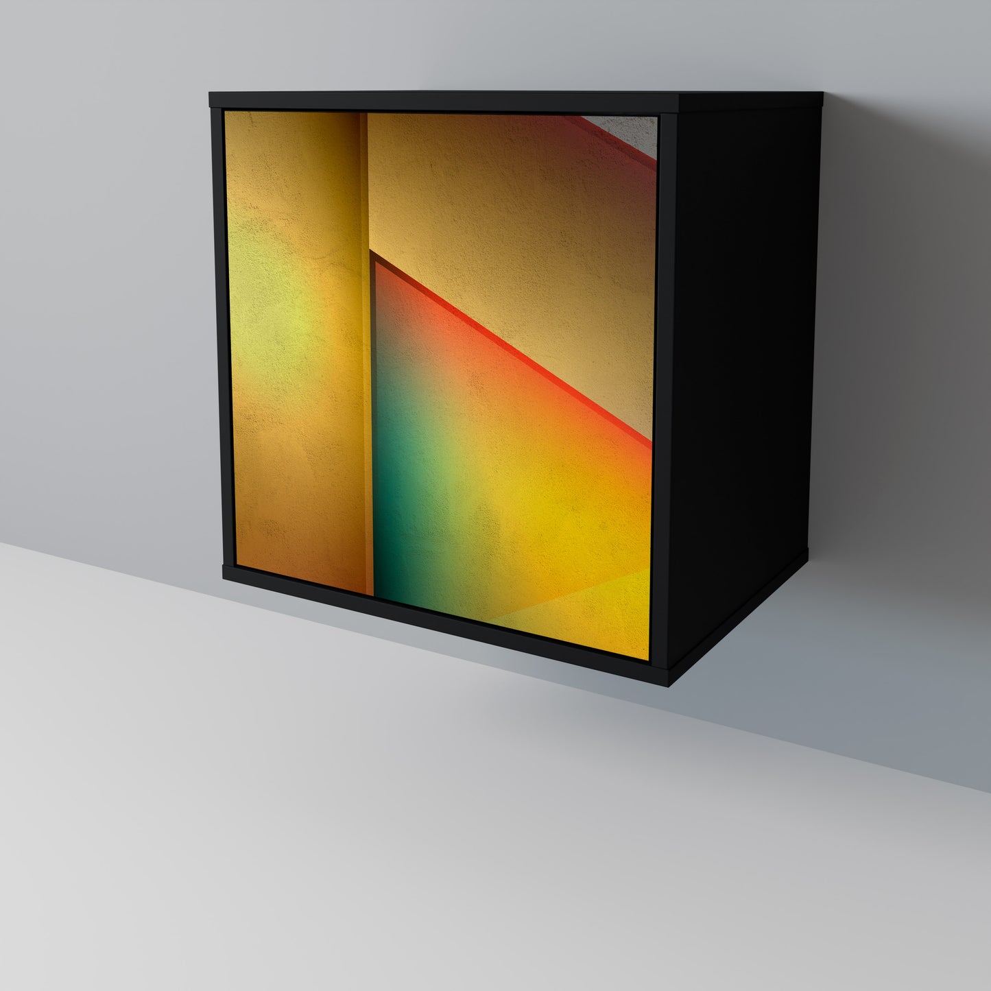 Credenza a 1 anta PIERCING SHARPNESS con finitura nera