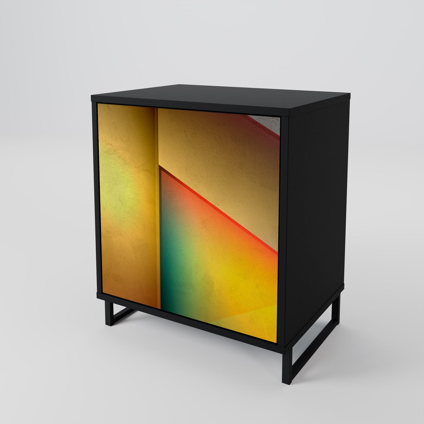 Credenza a 1 anta PIERCING SHARPNESS con finitura nera