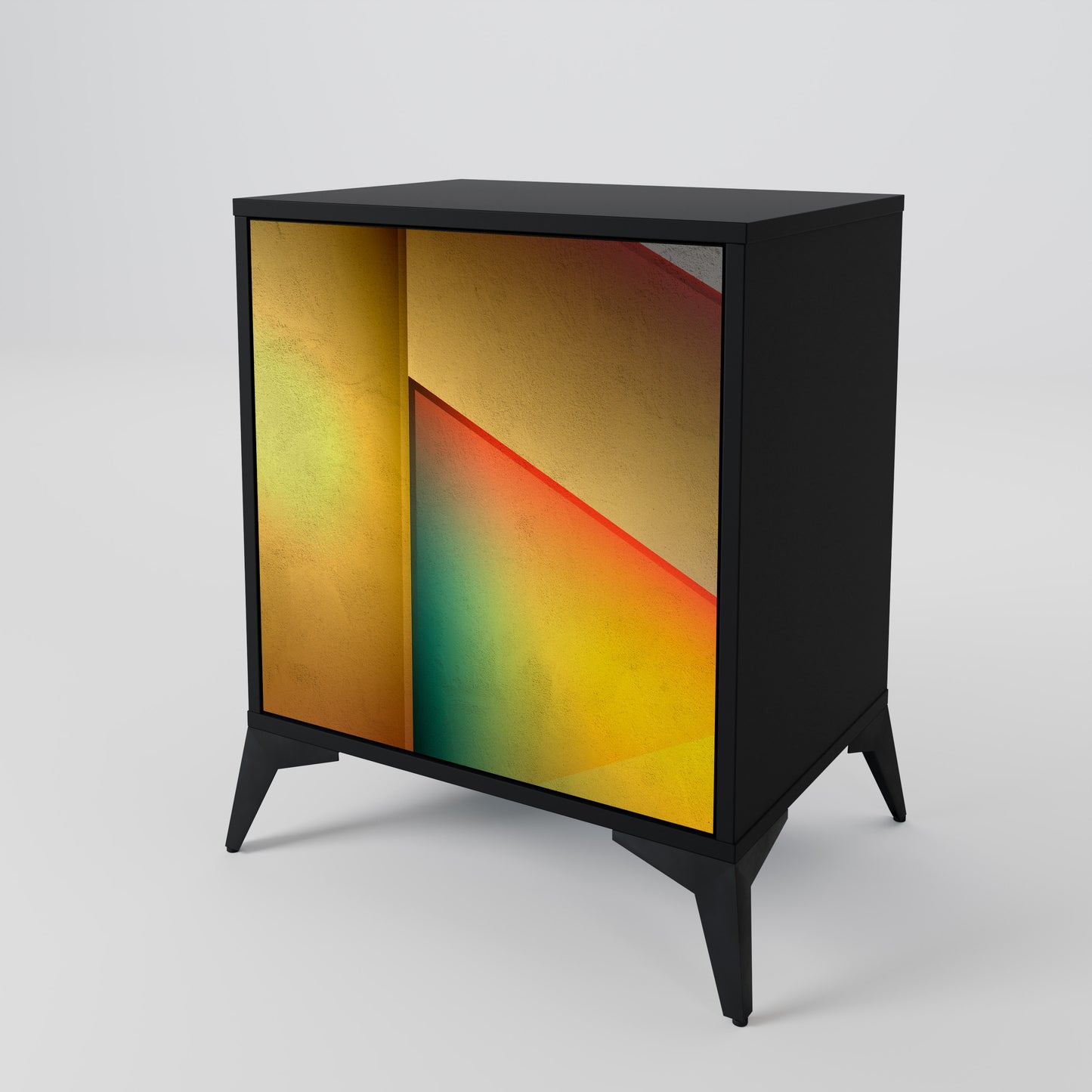 Credenza a 1 anta PIERCING SHARPNESS con finitura nera