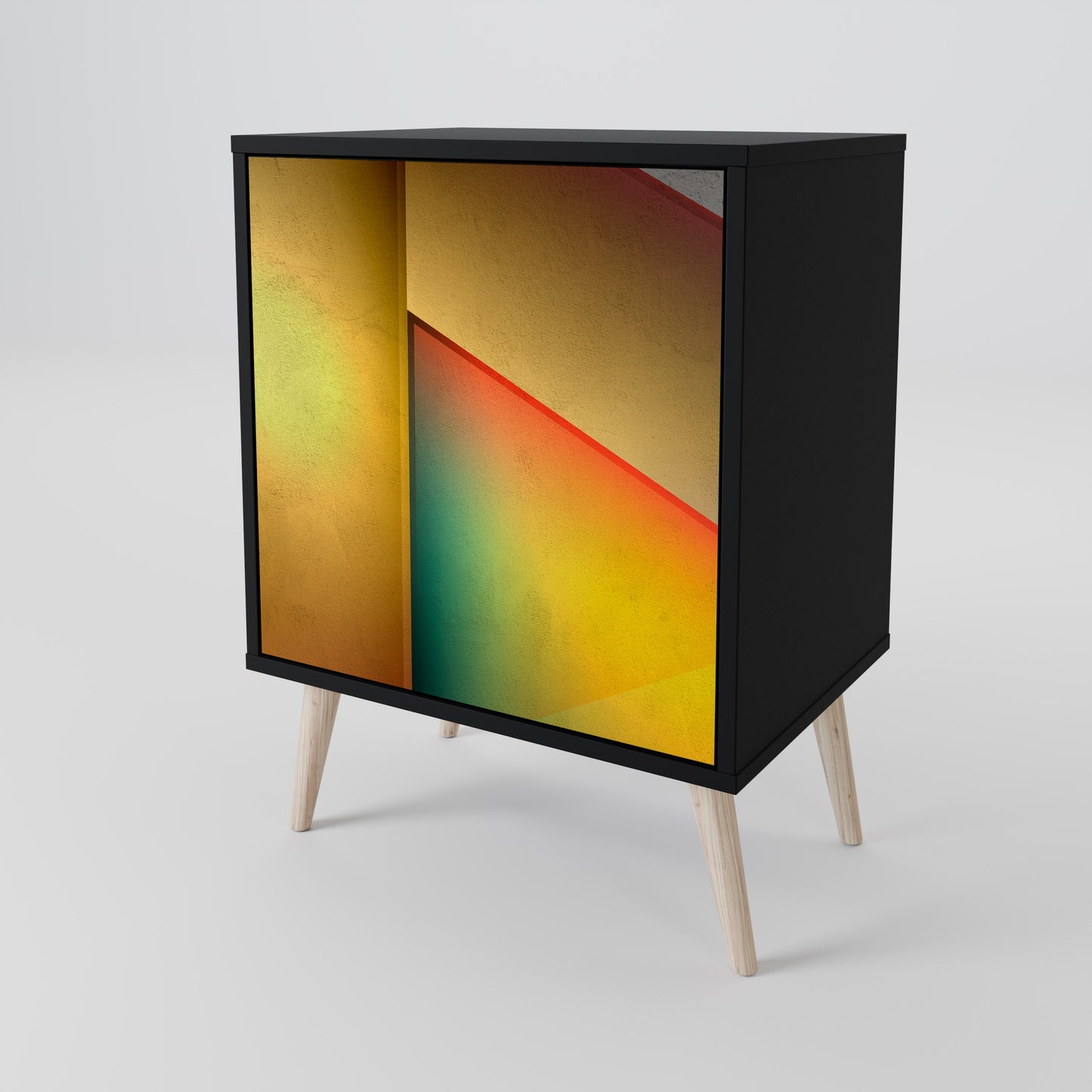 Credenza a 1 anta PIERCING SHARPNESS con finitura nera