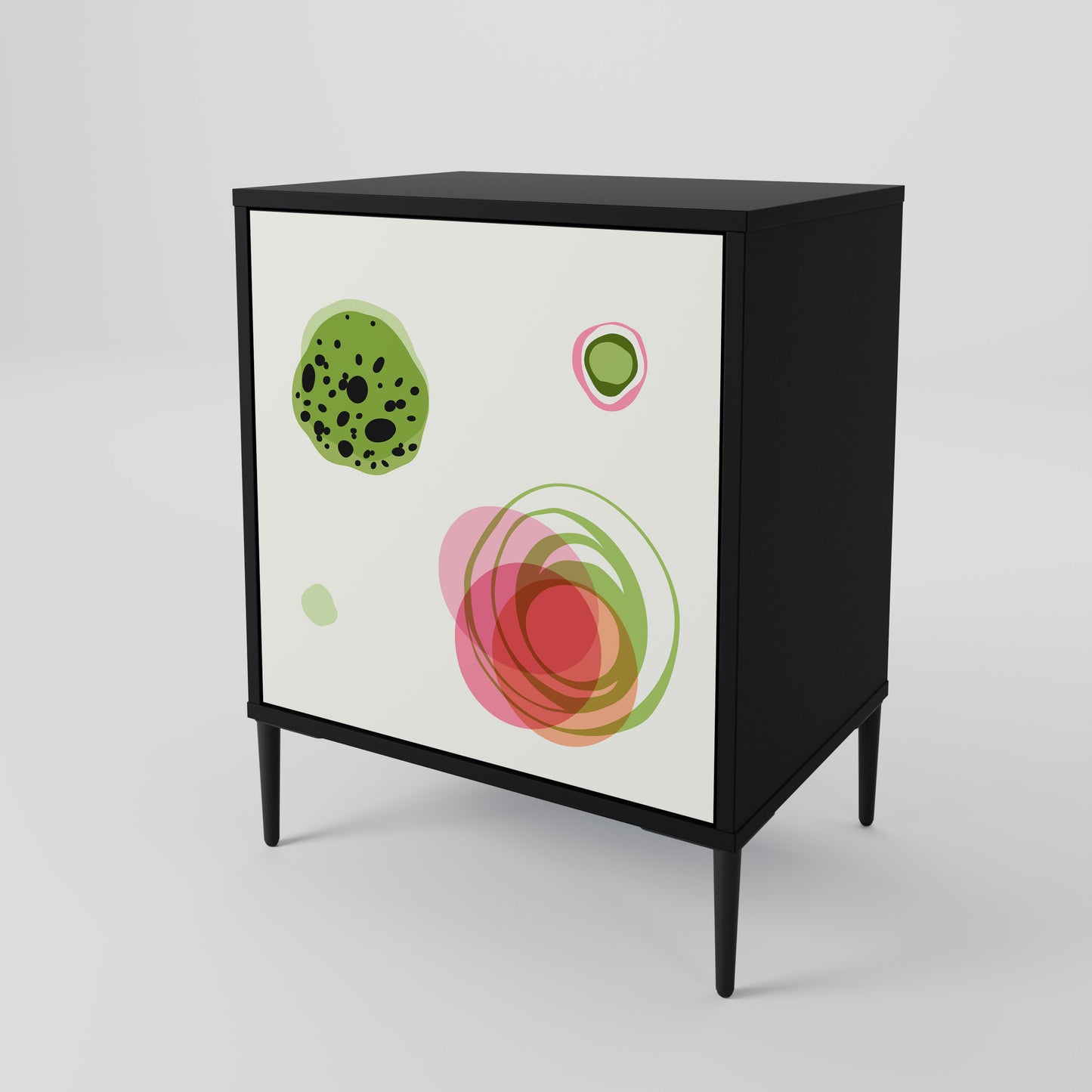 Credenza a 1 anta COLORFUL COSMOS con finitura nera