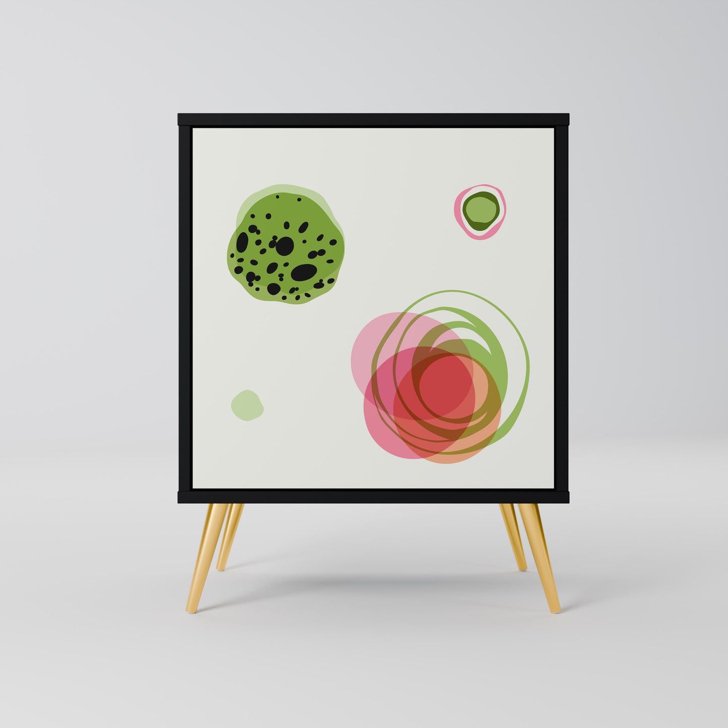 Credenza a 1 anta COLORFUL COSMOS con finitura nera