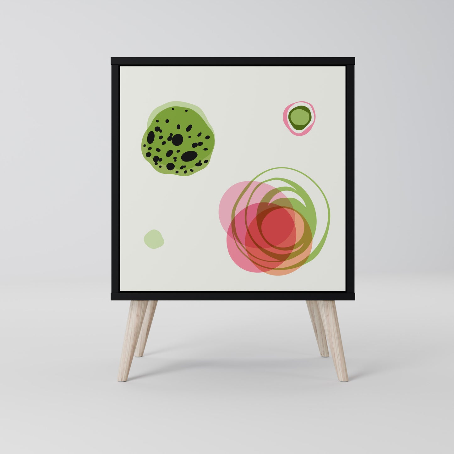 Credenza a 1 anta COLORFUL COSMOS con finitura nera