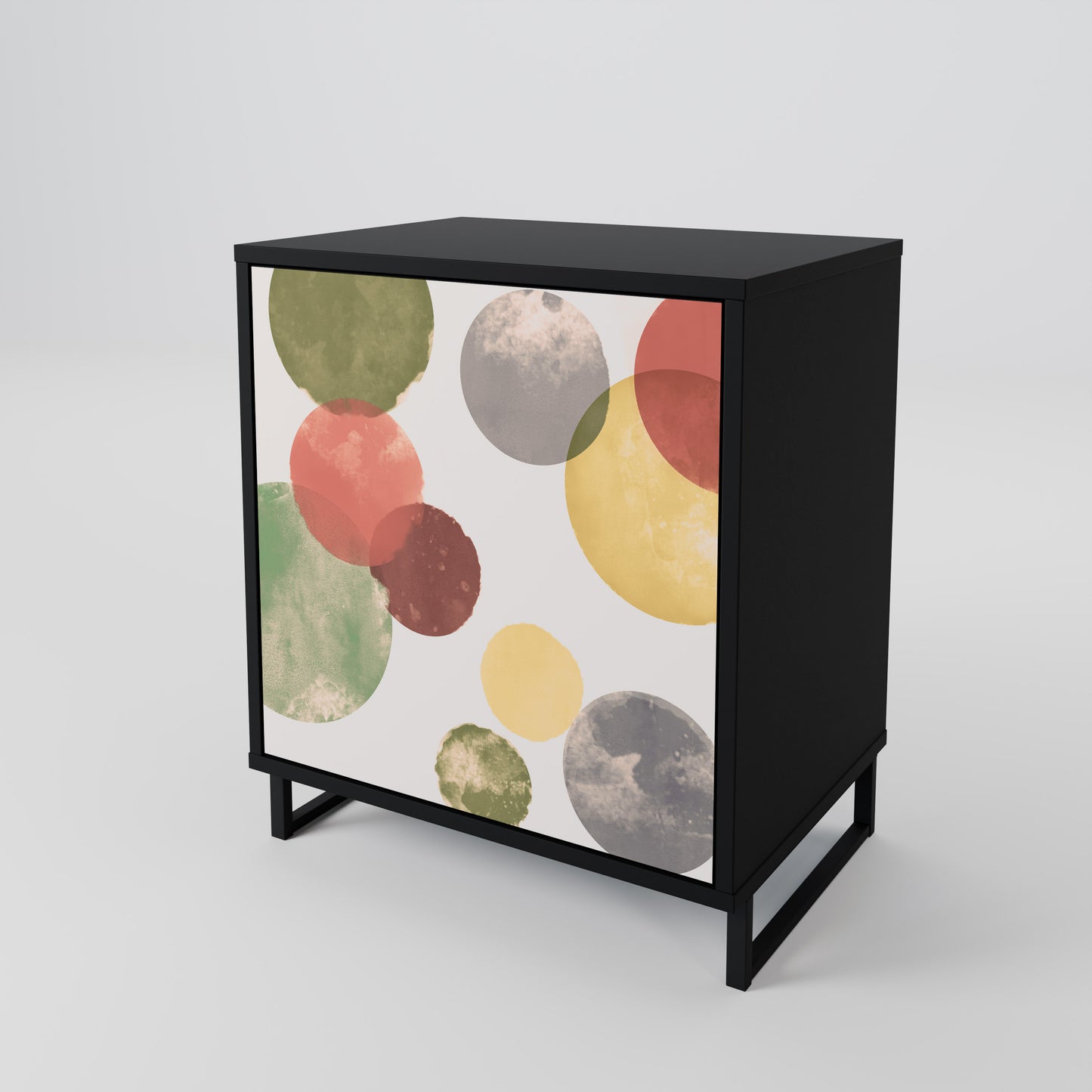 Credenza FLEETING HAPPINESS a 1 anta con finitura nera