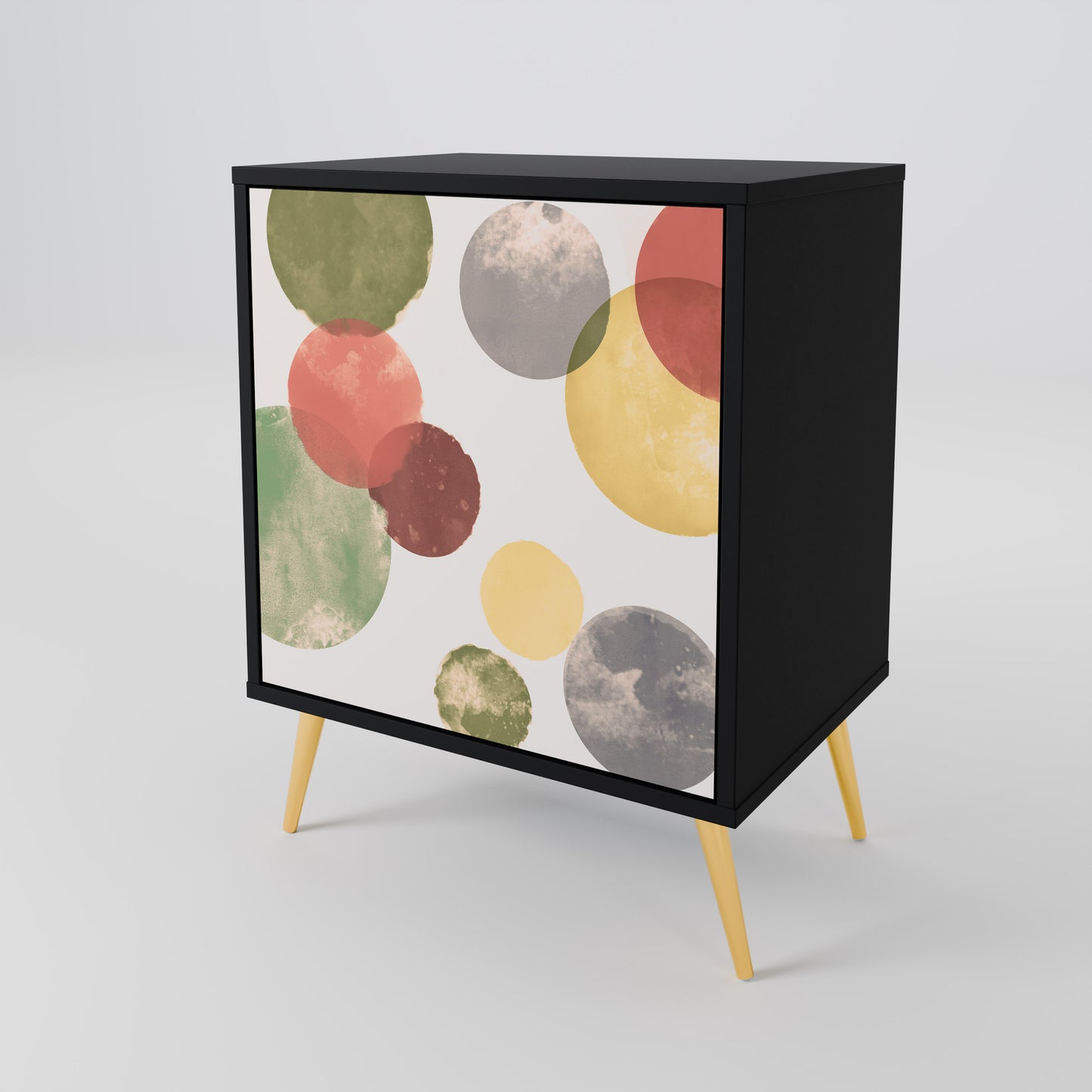 Credenza FLEETING HAPPINESS a 1 anta con finitura nera