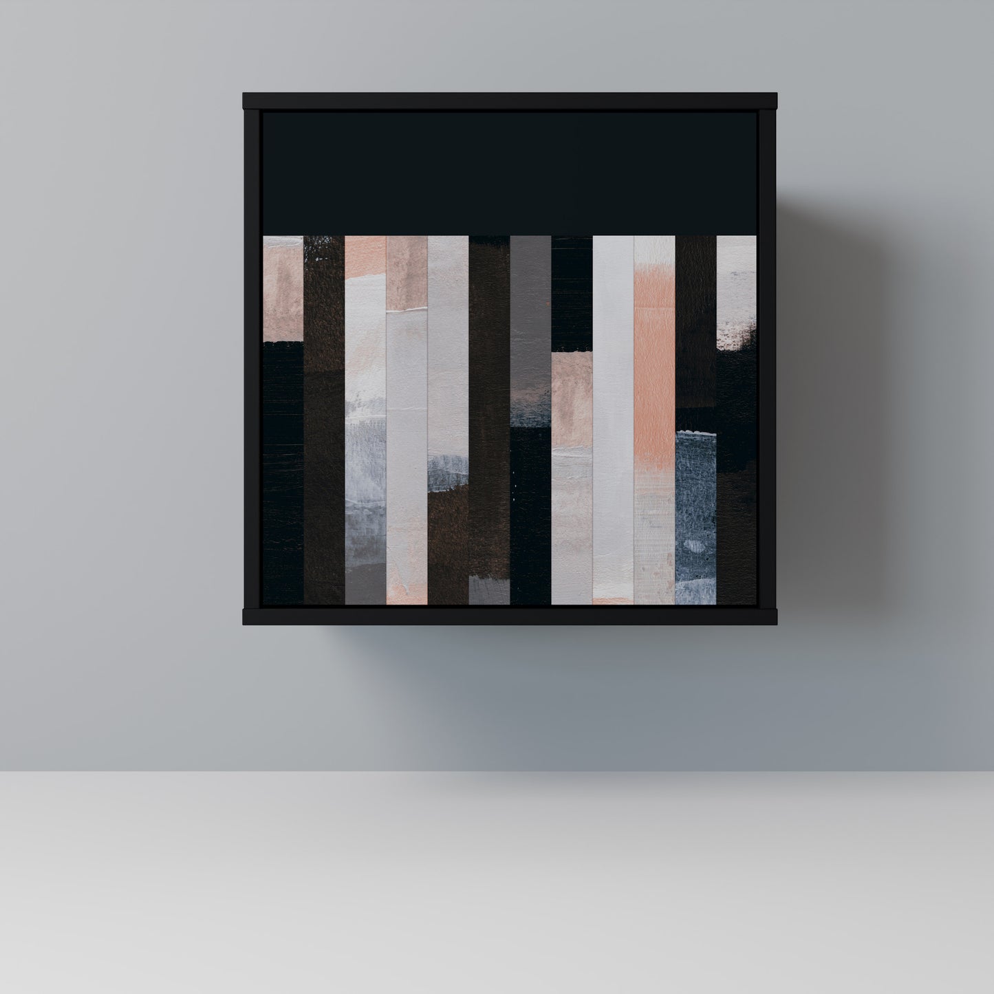 Credenza COLLAGE OF RECTANGLES a 1 anta con finitura nera