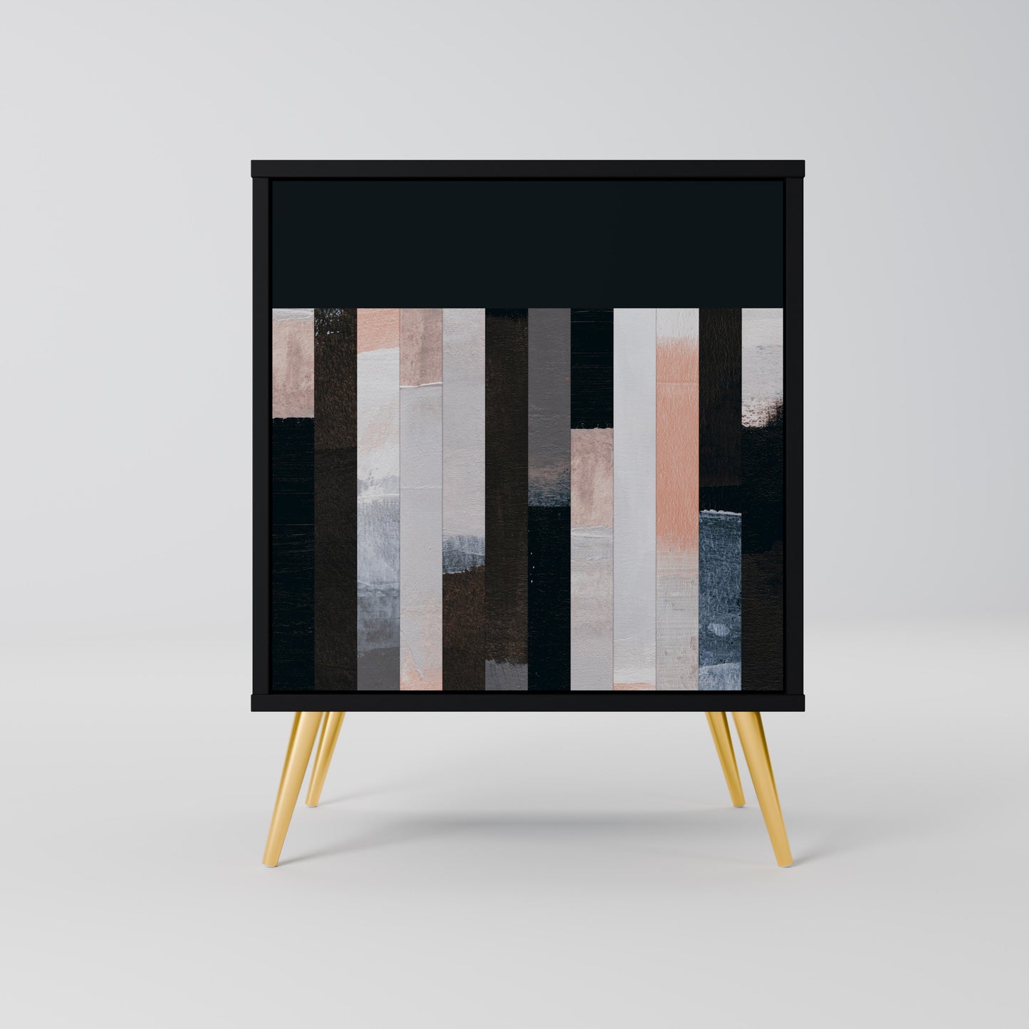 Credenza COLLAGE OF RECTANGLES a 1 anta con finitura nera