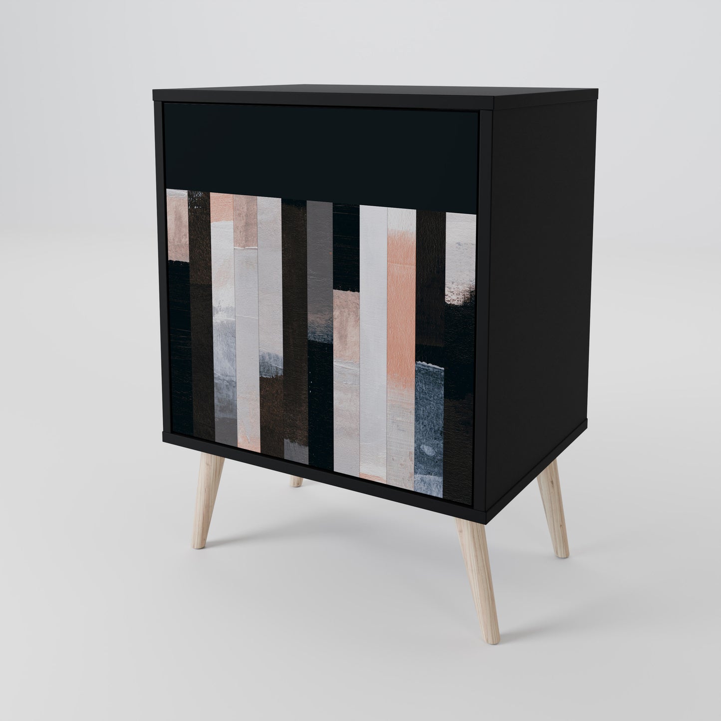 Credenza COLLAGE OF RECTANGLES a 1 anta con finitura nera
