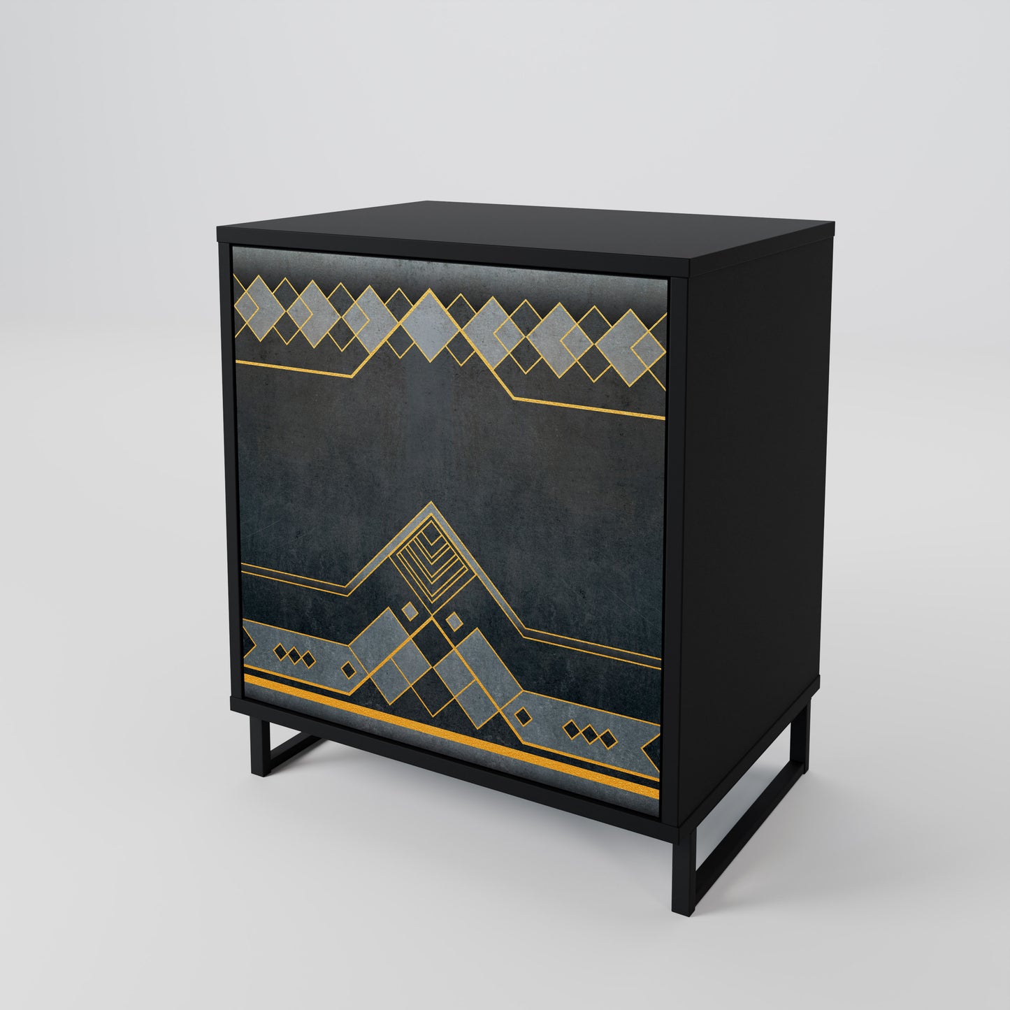 Credenza a 1 anta ROYAL ORDINARINESS con finitura nera
