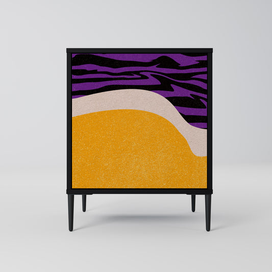 Credenza INDEPENDENT BORDER a 1 anta con finitura nera