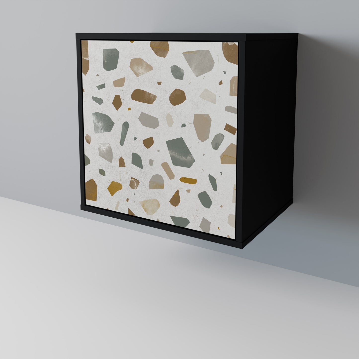 Credenza a 1 anta PIECES OF TOMORROW con finitura nera